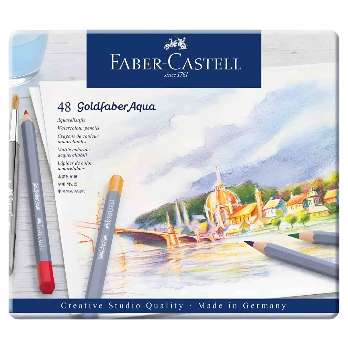 Faber Castell Goldfaber Aqua - Set 48 Lápices de Colores Acuarelables