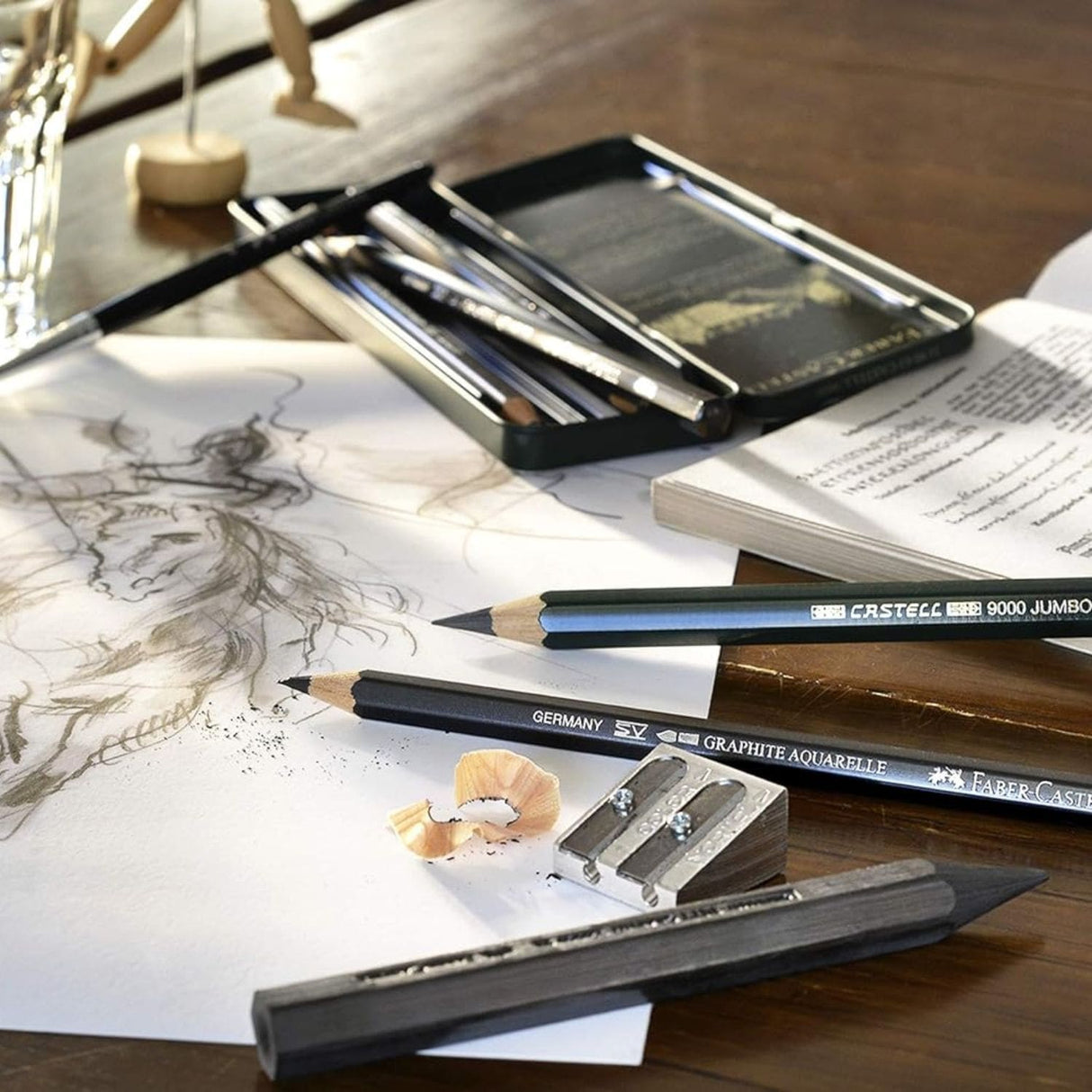 Faber Castell Graphite Aquarelle - Set 5 Lápices Grafito Acuarelables