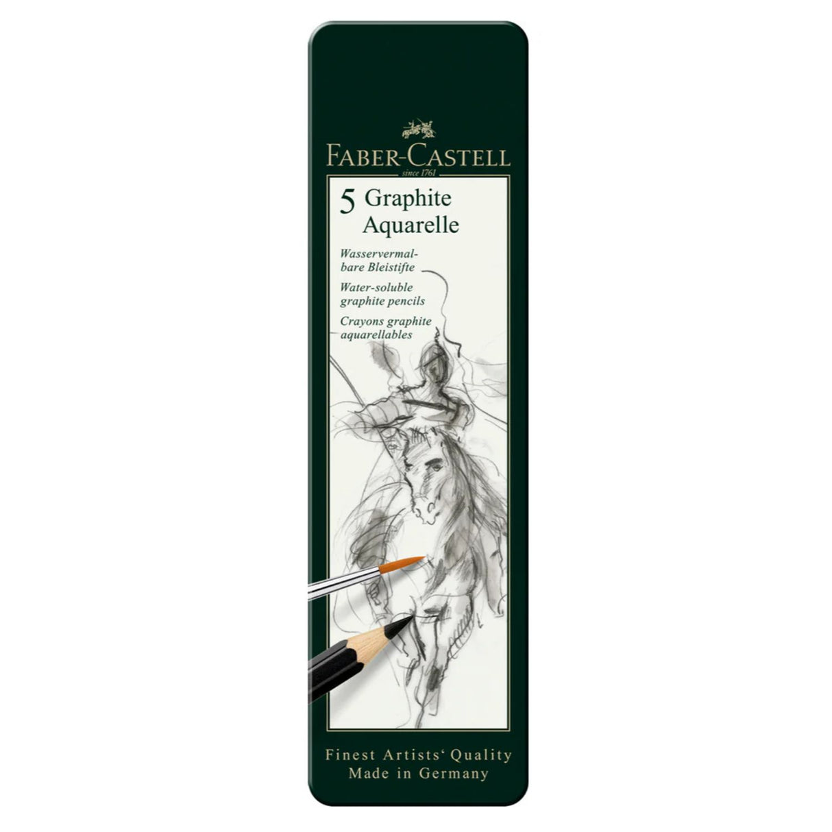 Faber Castell Graphite Aquarelle - Set 5 Lápices Grafito Acuarelables