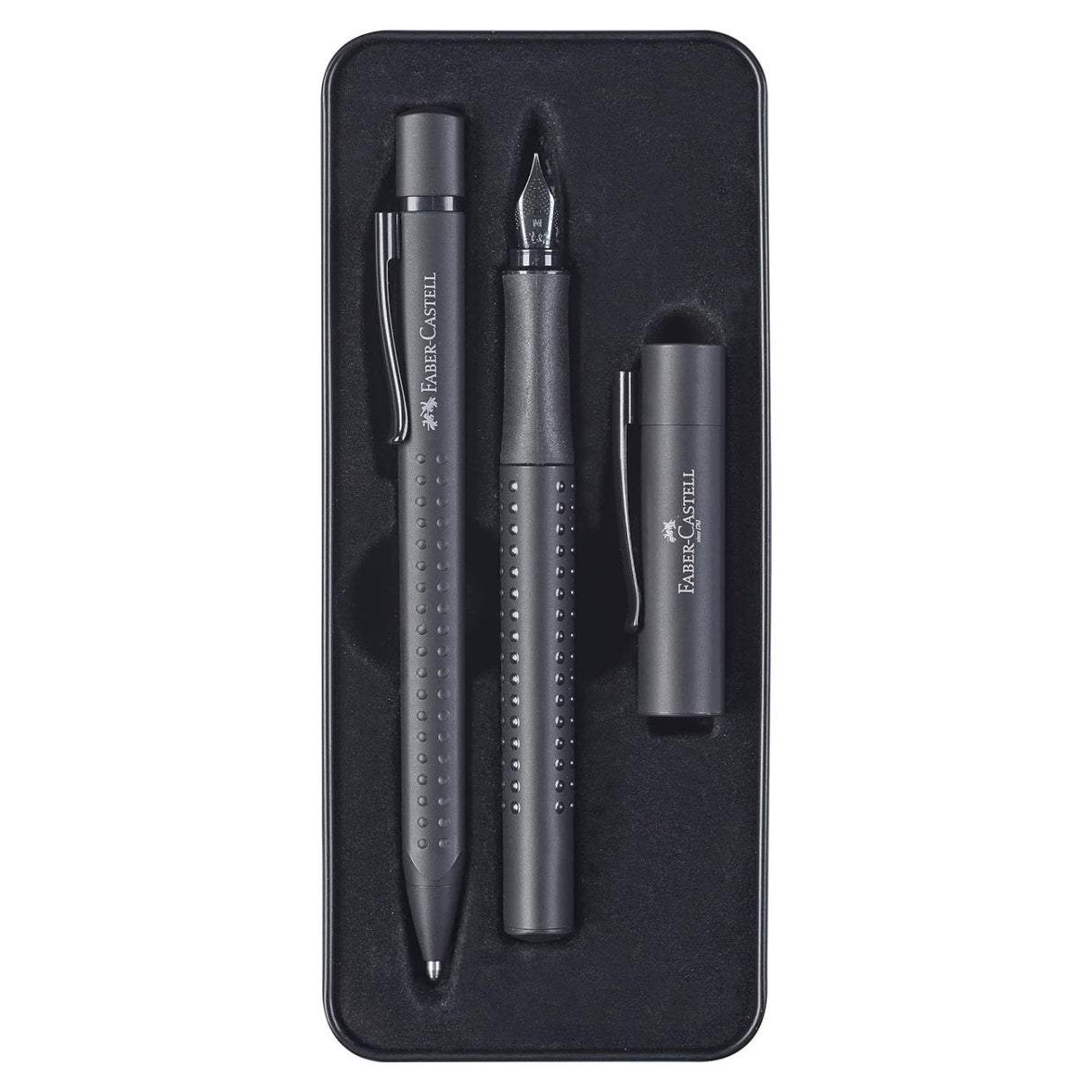Faber Castell Grip Edition - Kit Pluma M y Bolígrafo XB All Black