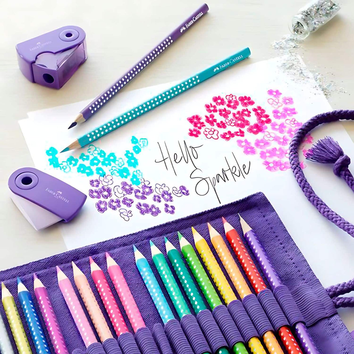 Faber Castell - Kit 20 Lápices de Colores Sparkle con Estuche
