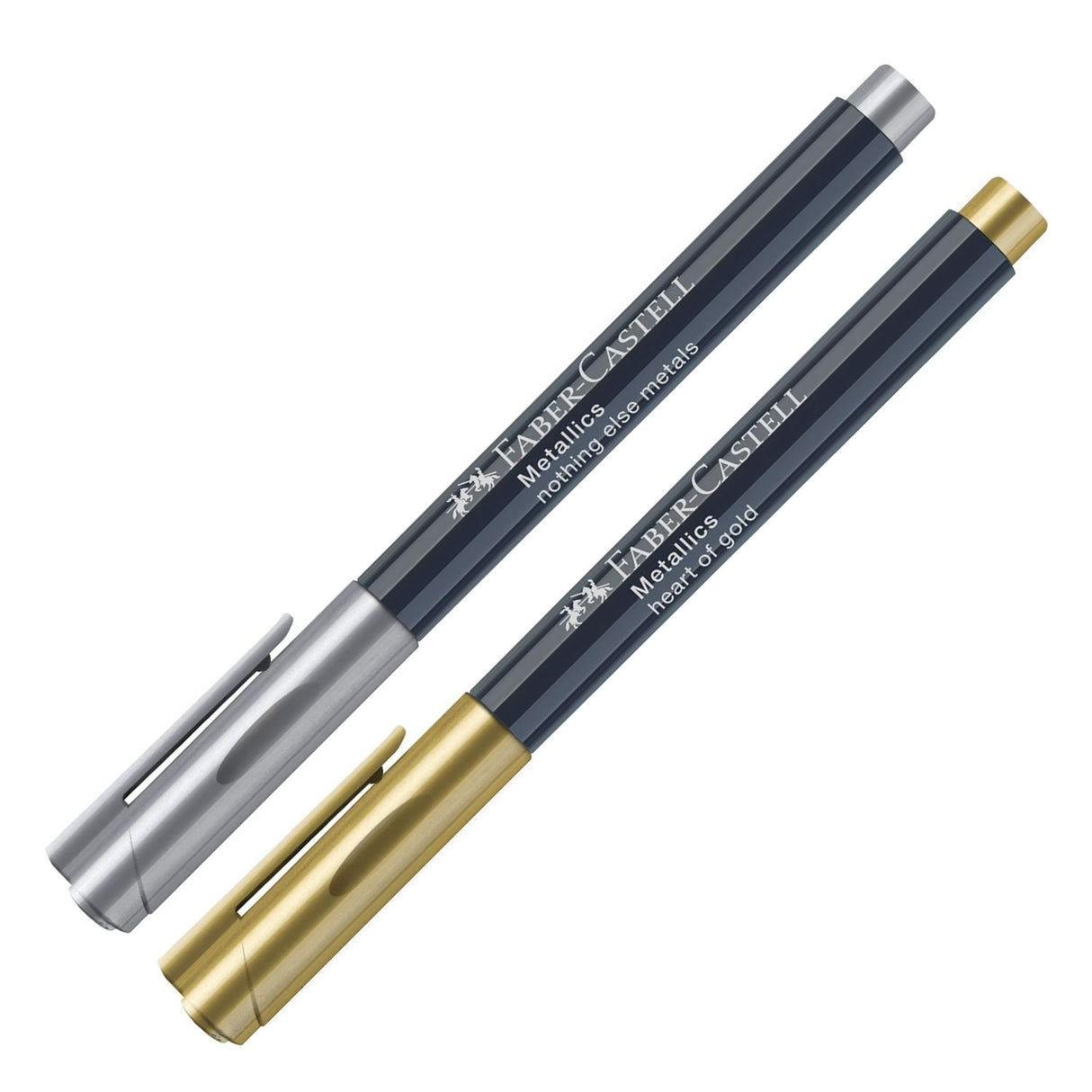 Faber-Castell Metallics - Set 2 Marcadores Oro y Plata