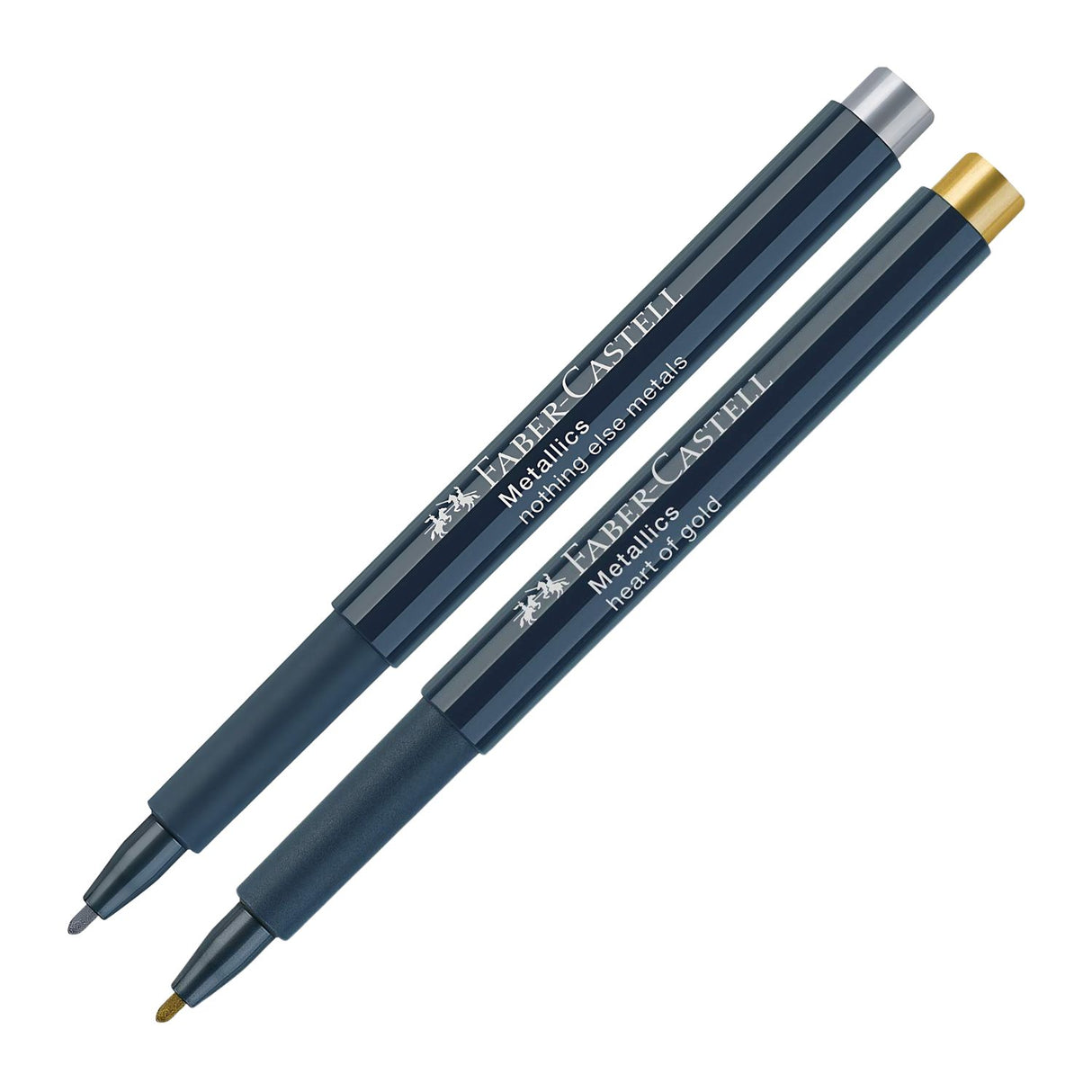Faber-Castell Metallics - Set 2 Marcadores Oro y Plata