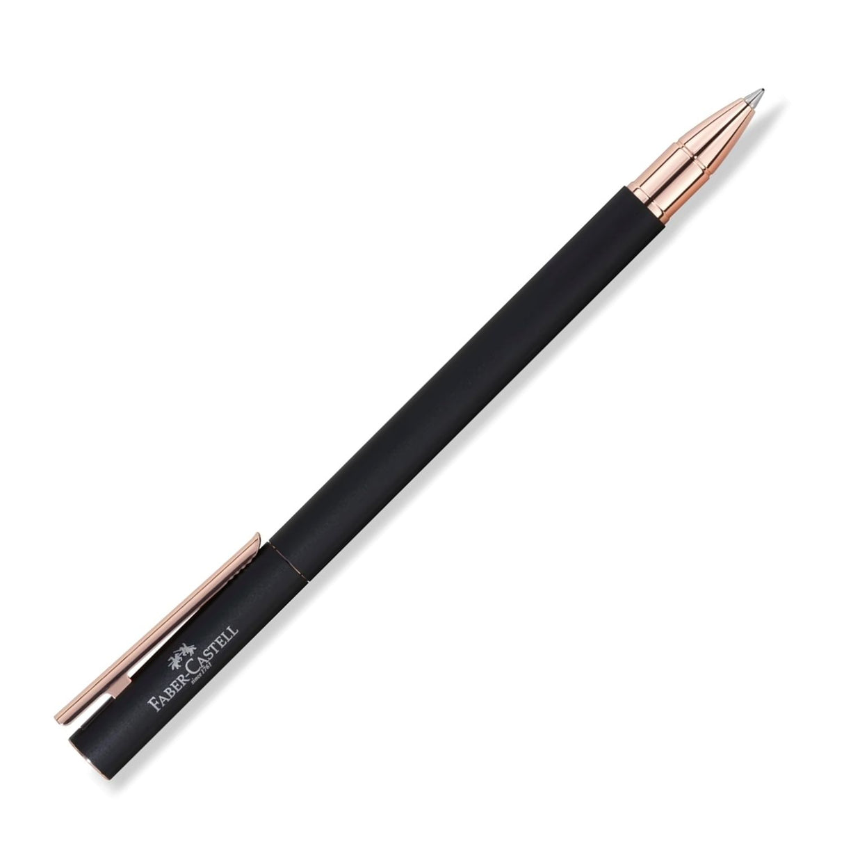 Faber Castell Neo Slim - Bolígrafo Punta M Matte Black Rose Gold