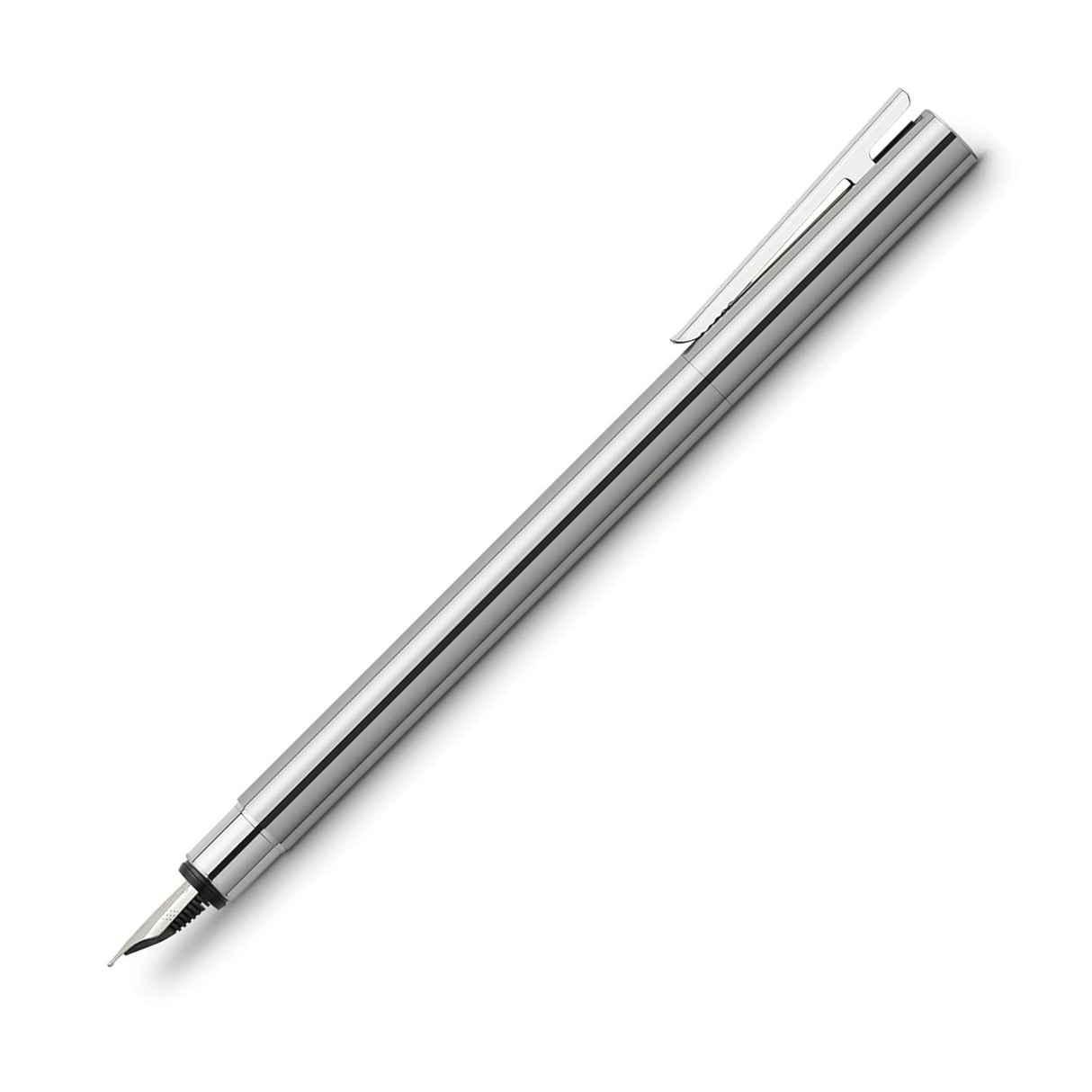 Faber Castell Neo Slim - Pluma Punta M Shiny Stainless Steel