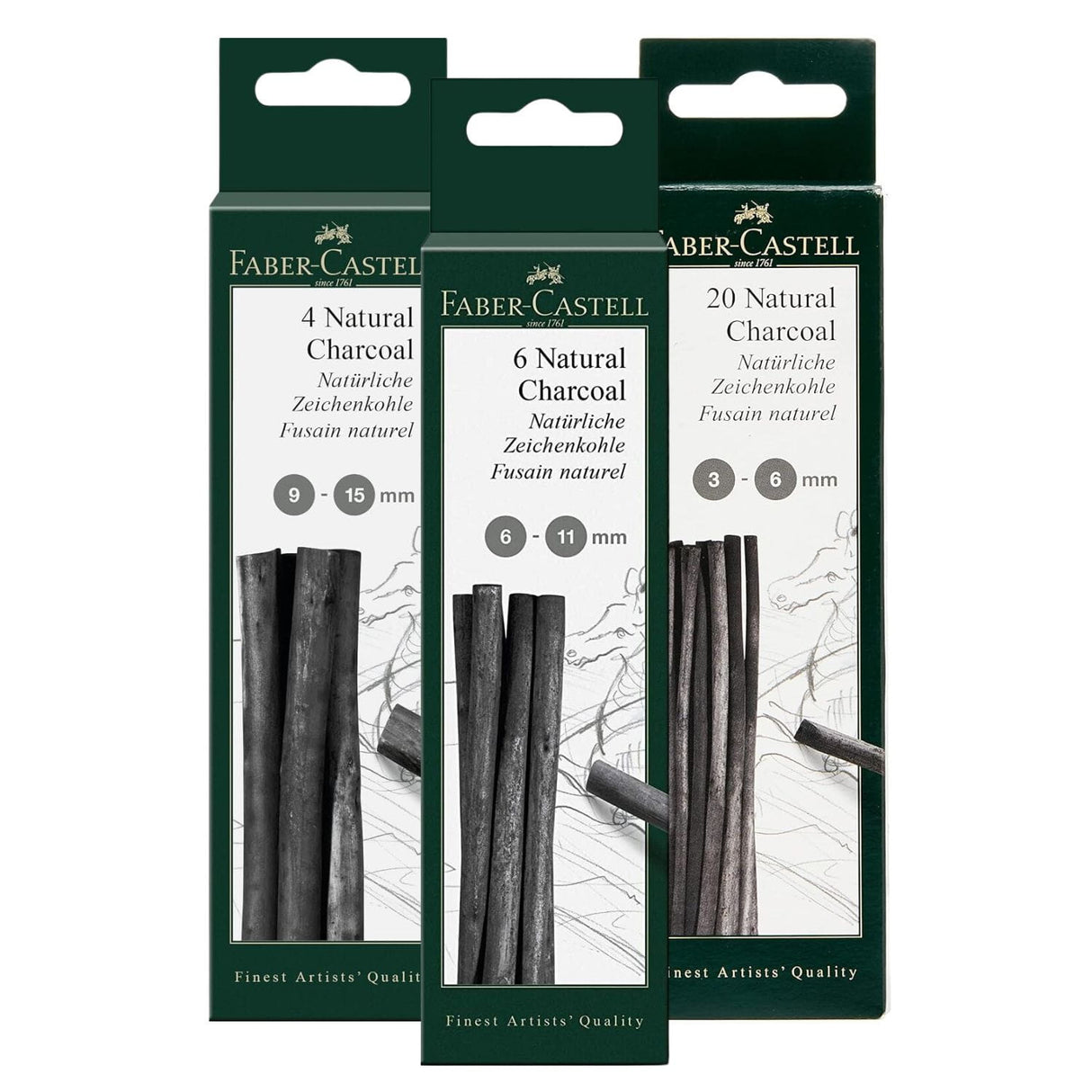 Faber Castell - Pack Barras de Carbón Natural
