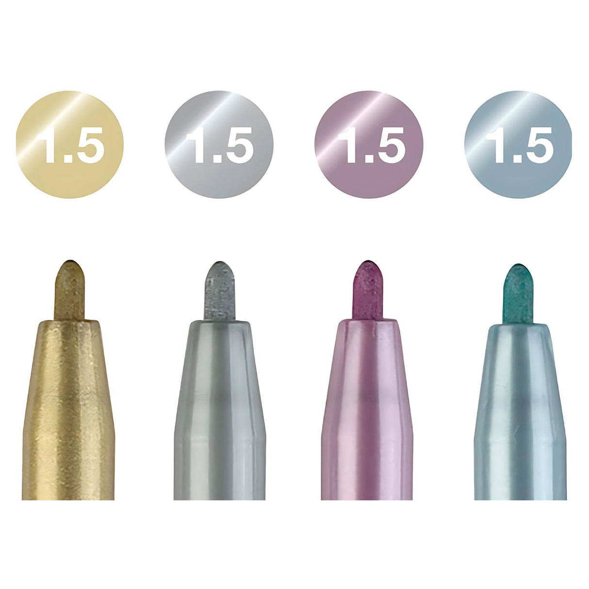 Faber Castell Pitt Artist Pen - Set 4 Marcadores Metallic
