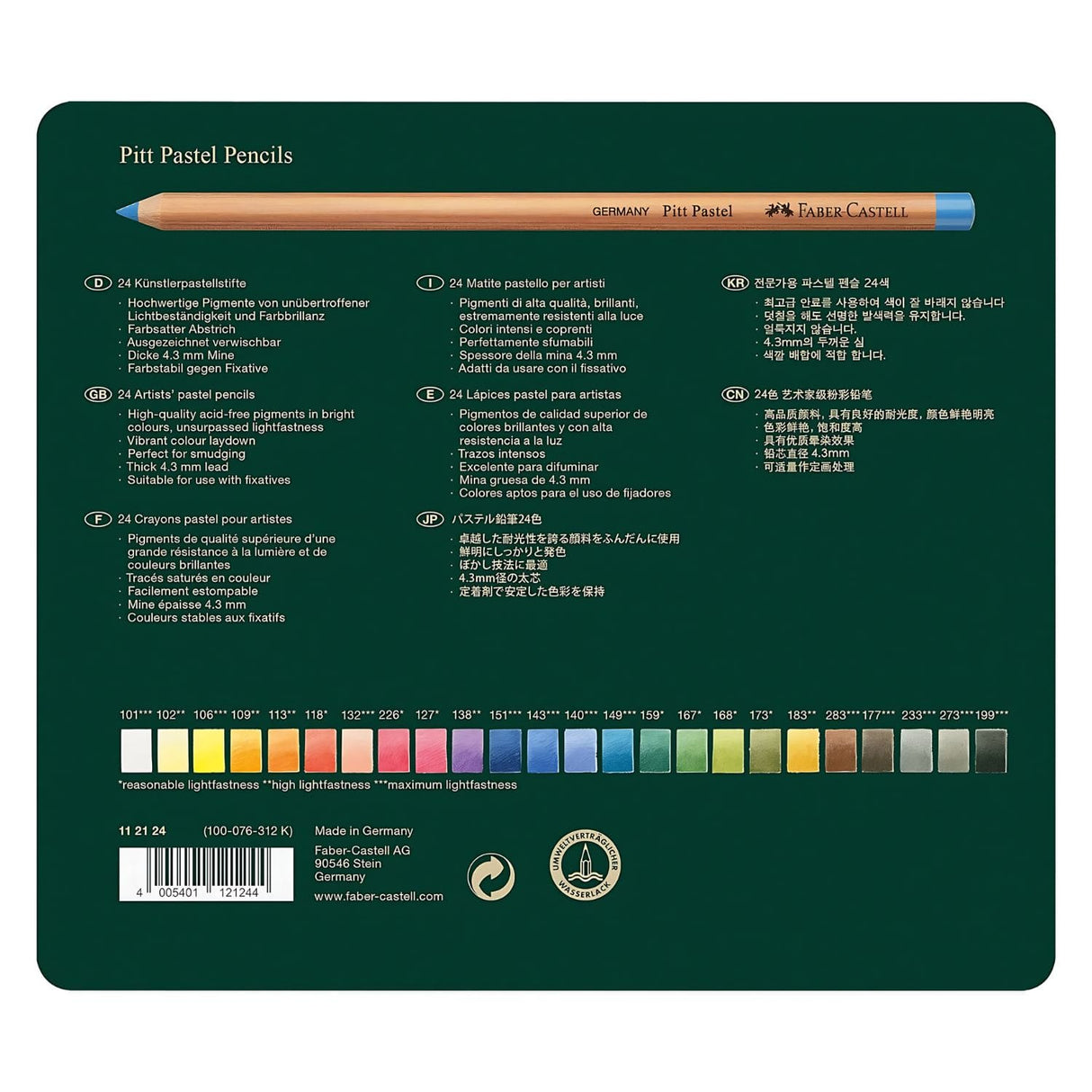 Faber-Castell Pitt - Set 24 Lápices Pastel