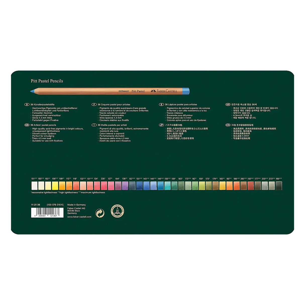 Faber-Castell Pitt - Set 36 Lápices Pastel