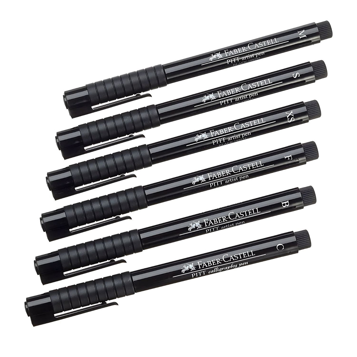 Faber-Castell Pitt - Set 6 Tiralíneas Negro Surtidos
