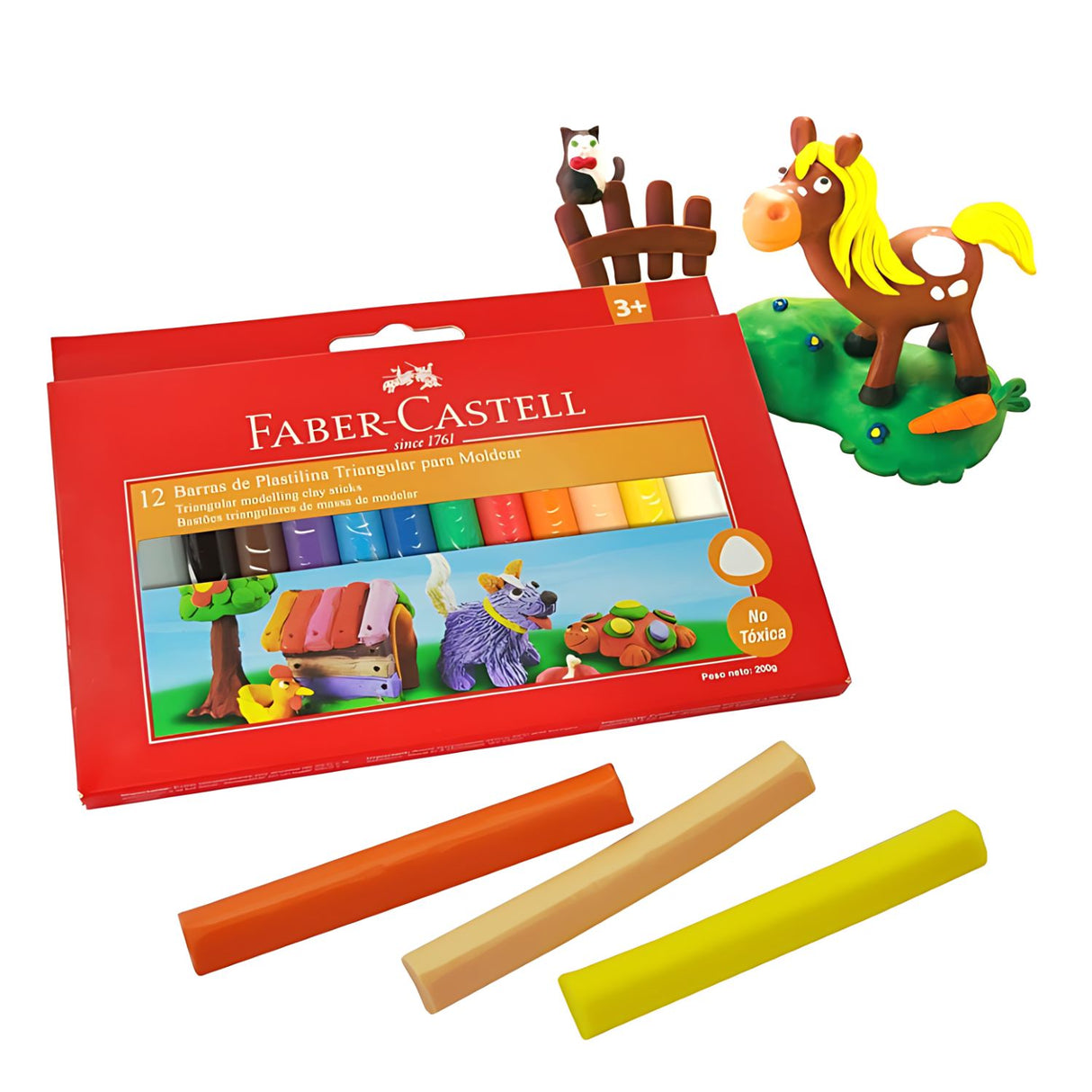 Faber Castell - Set 12 Plasticinas Colores