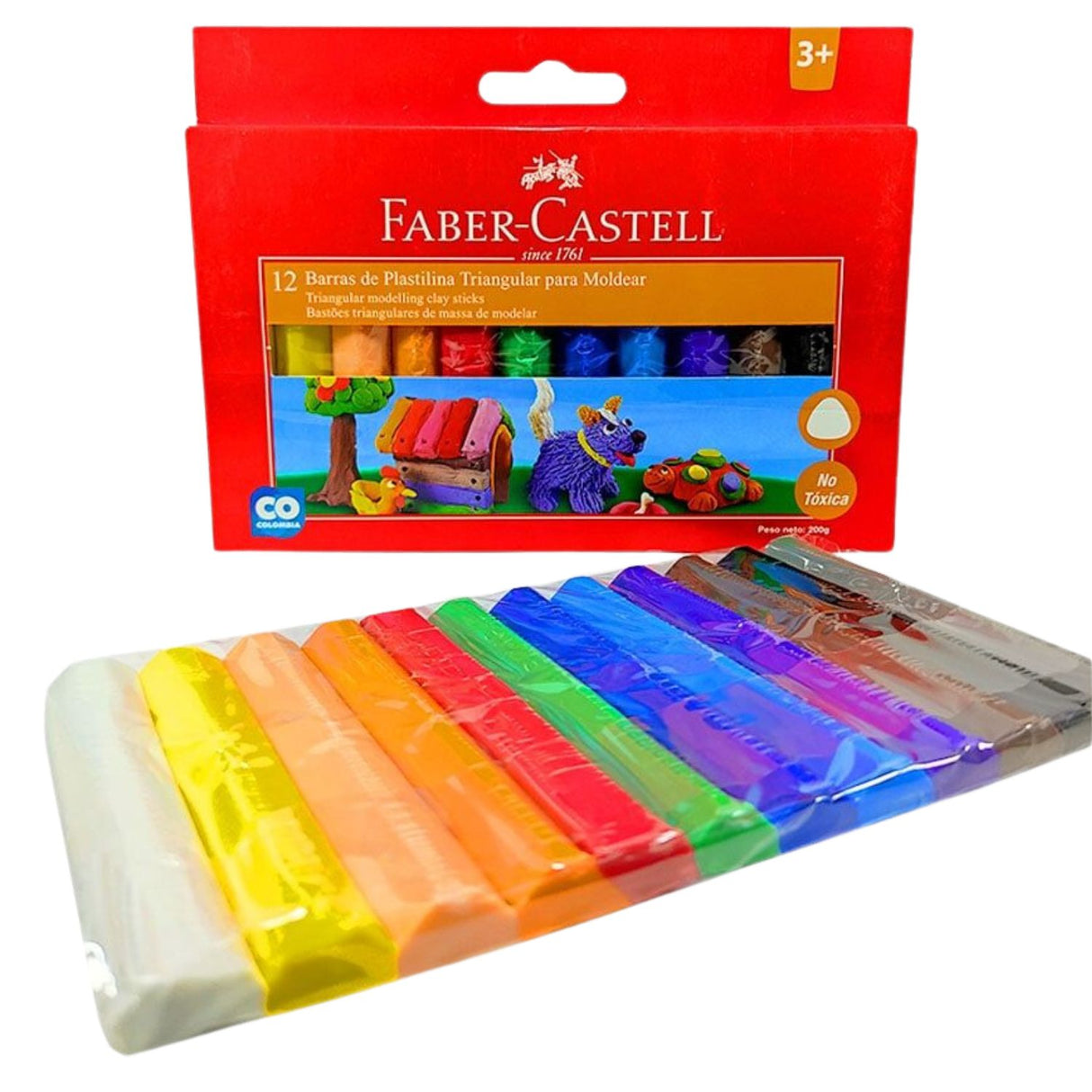 Faber Castell - Set 12 Plasticinas Colores