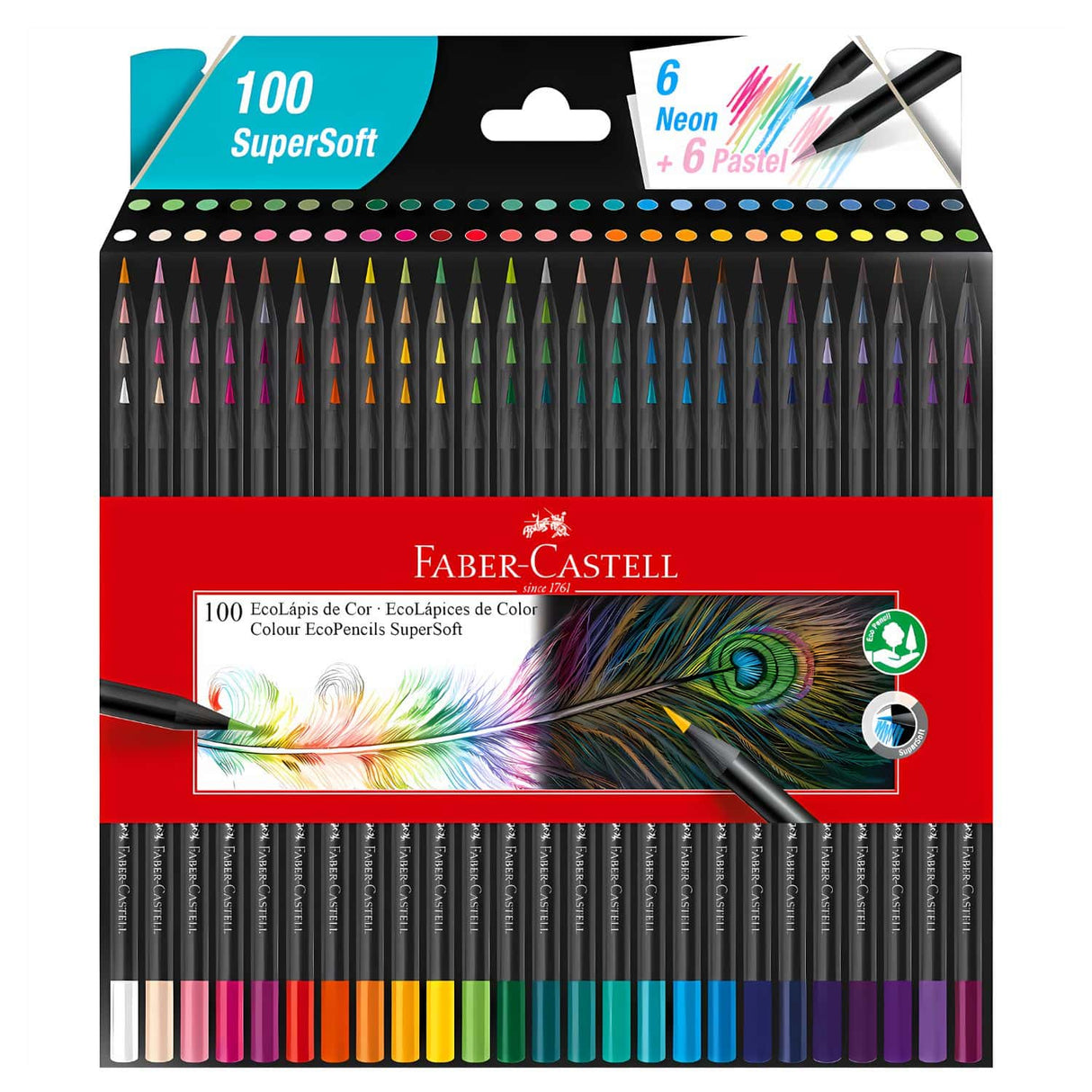 Faber Castell SuperSoft - Set 100 Lápices de Colores