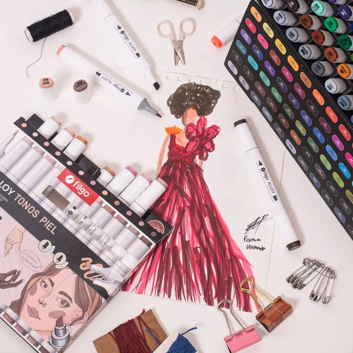 Filgo Alloy - Set 12 Marcadores al Alcohol Tonos Piel