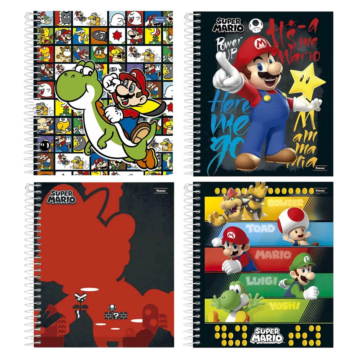 Foroni - Cuaderno Triple Nintendo 120 hojas Mario Bros New