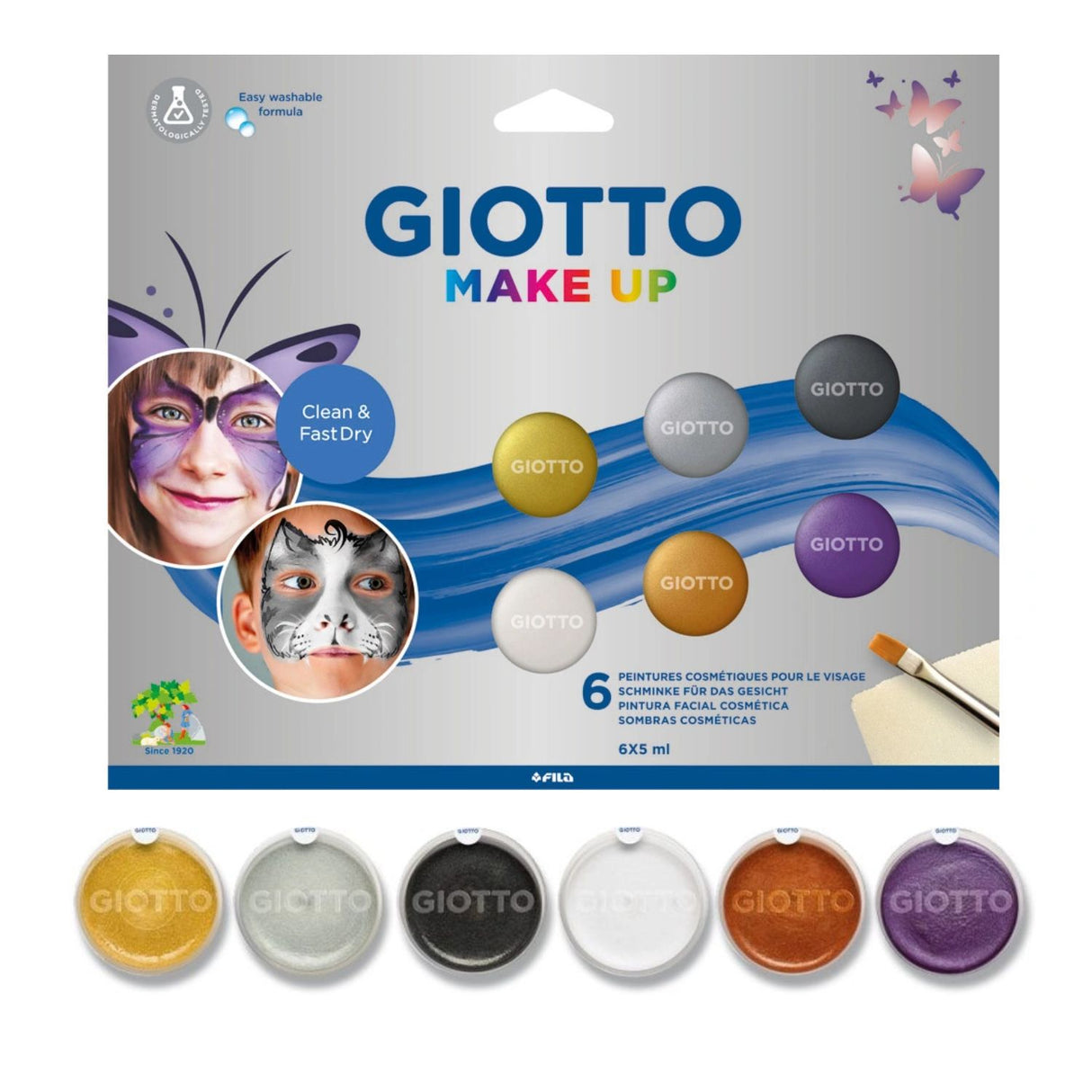 Giotto Make Up - Set 6 Pinta Carita Maquillaje Colores Glam