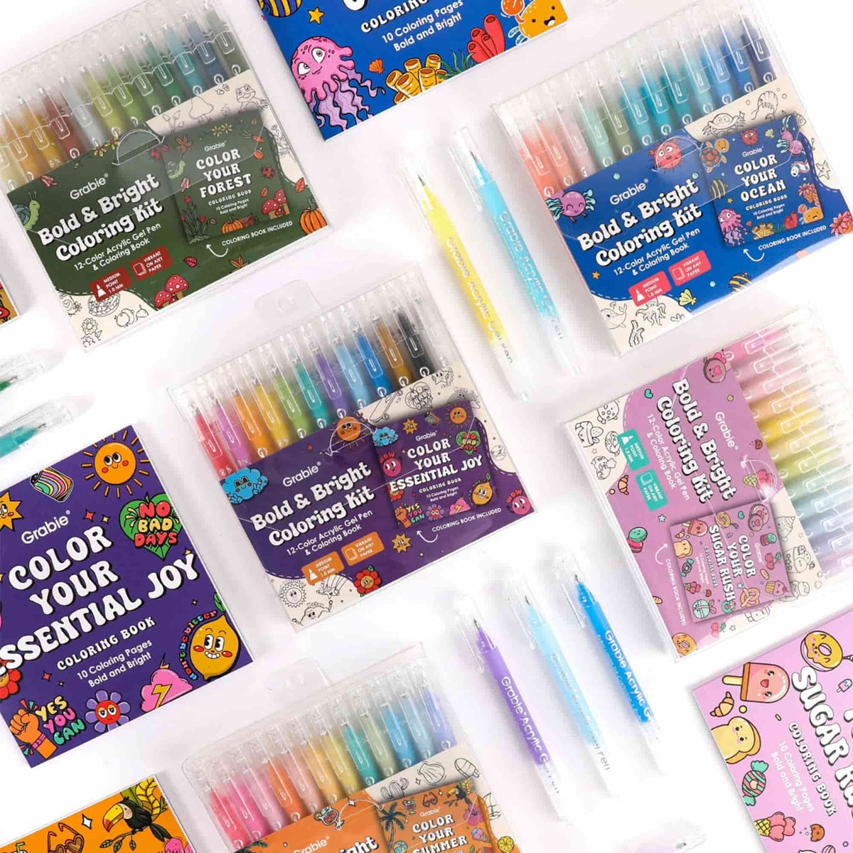 Grabie Bold & Bright - Kit Marcadores Acrílicos y Libro Tropics