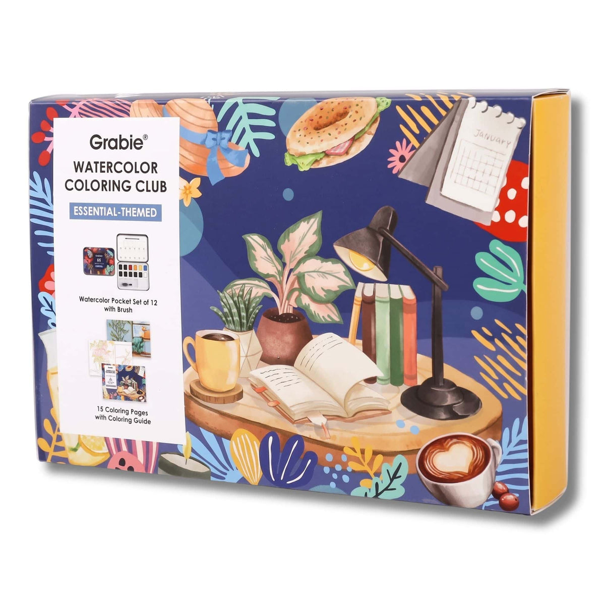 Grabie Coloring Club - Kit Acuarelas Essential Libreta y Libro