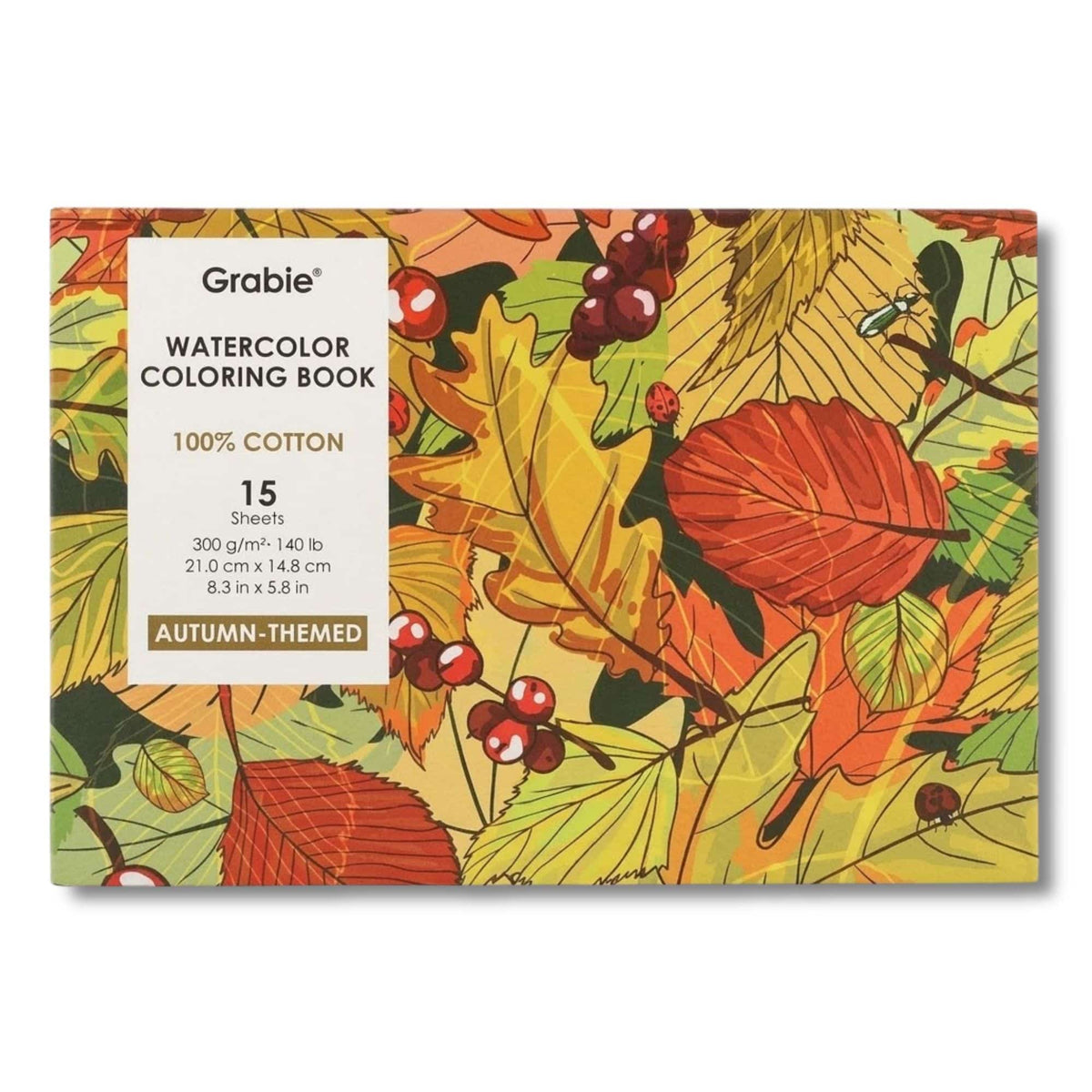 Grabie - Libro para Colorear Acuarela 100% Algodón Autumn