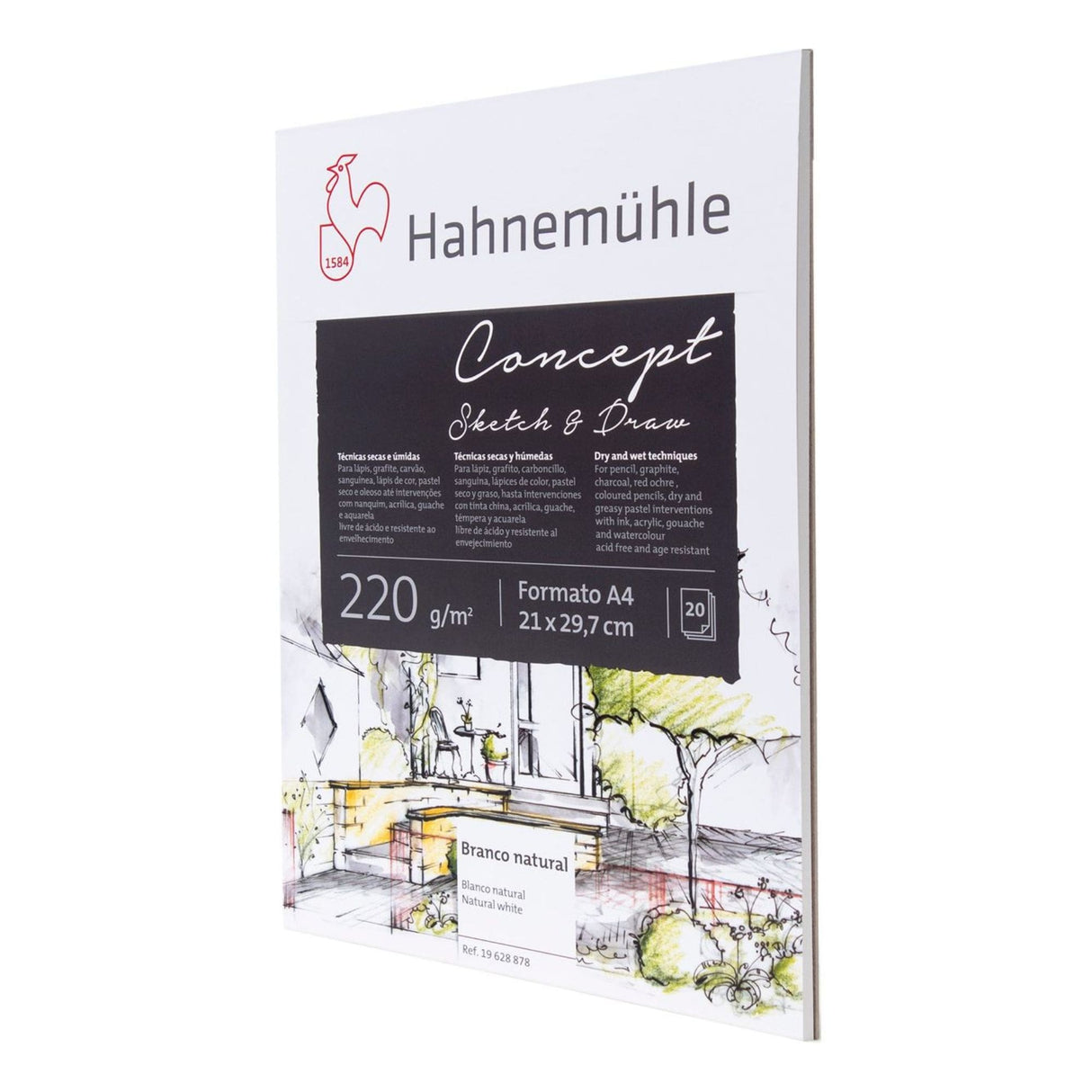 Hahnemühle Concept - Block Sketch & Draw A4 21 x 29,7 cm 20 Hojas
