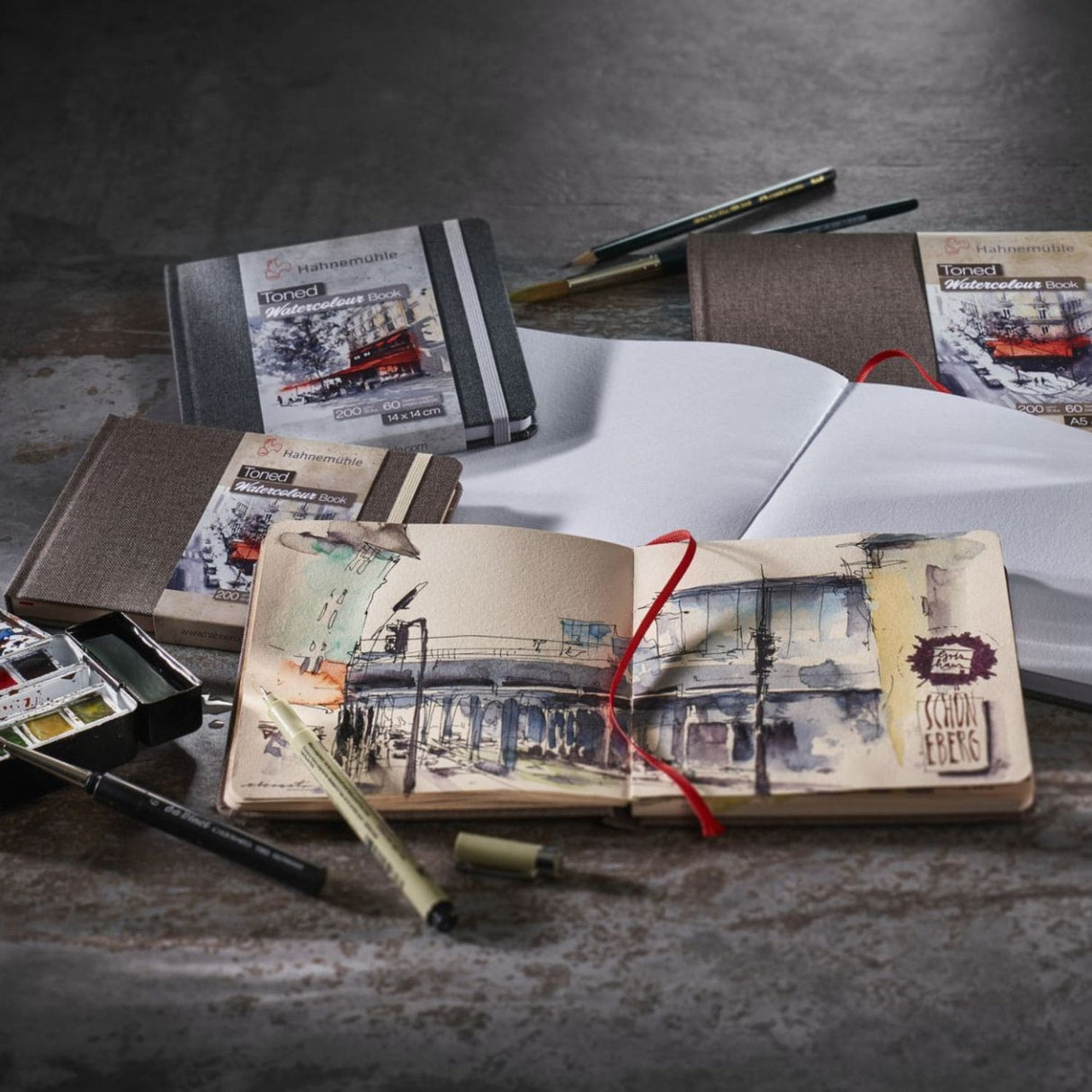 Hahnemühle Toned Watercolour Book - Sketchbook Papel Beige 30 Hojas 200 g/m2