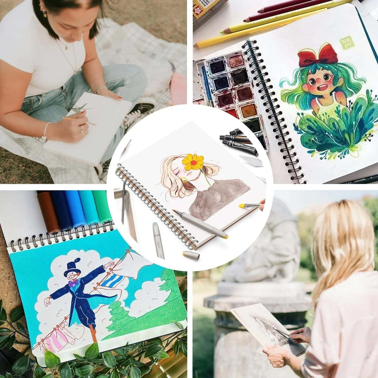 Himi - Croquera Mixed Media Pad 40 hojas 180 g/m2 22,9 x 30,5 cm