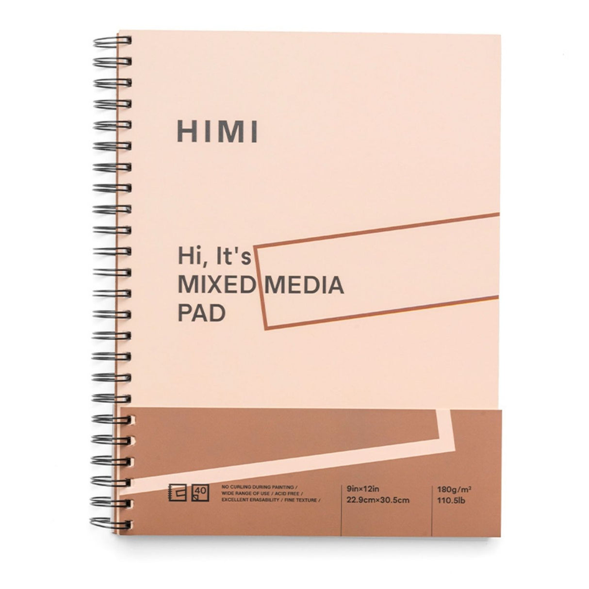 Himi - Croquera Mixed Media Pad 40 hojas 180 g/m2 22,9 x 30,5 cm
