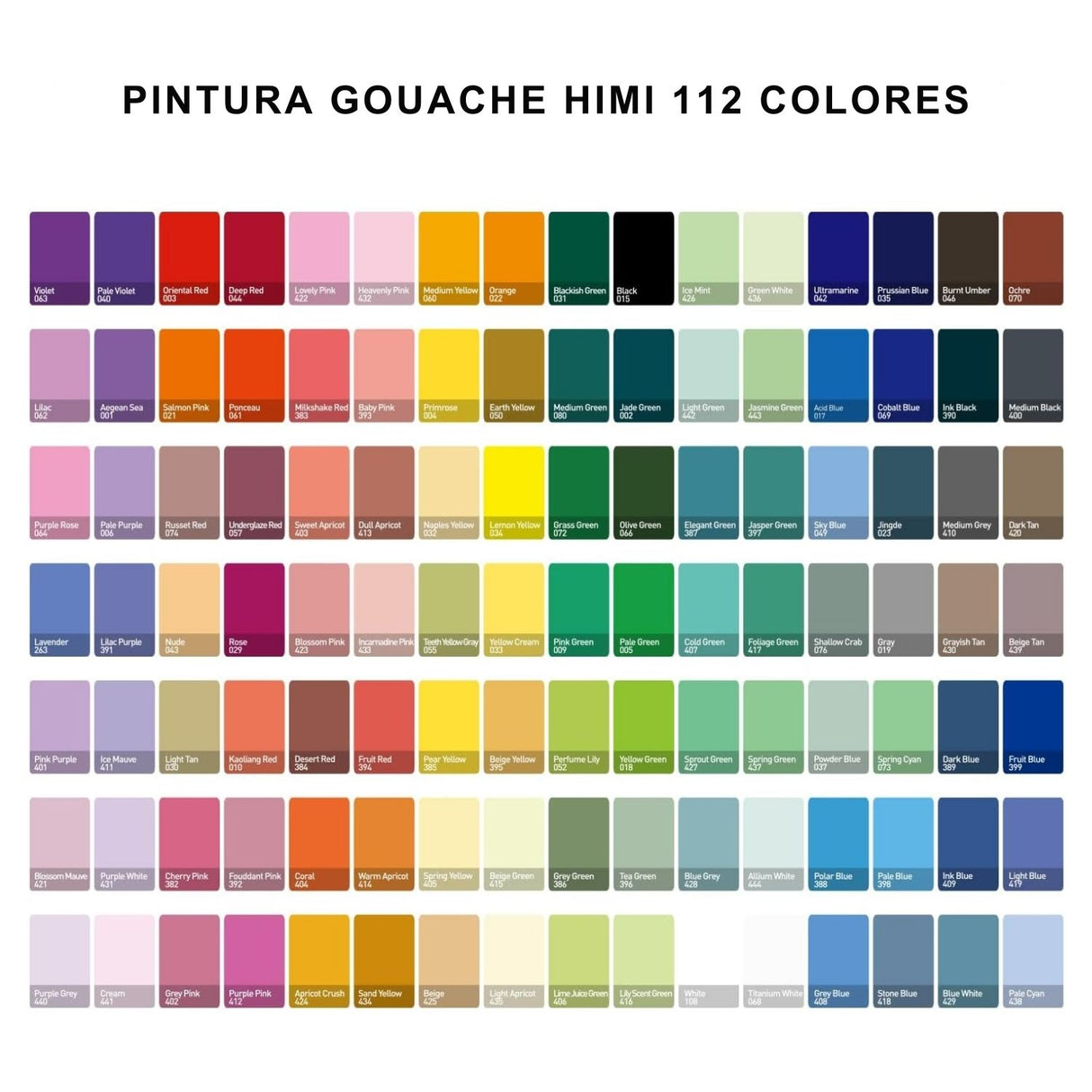 Himi - Set 112 Gouache Potes 12 g Black