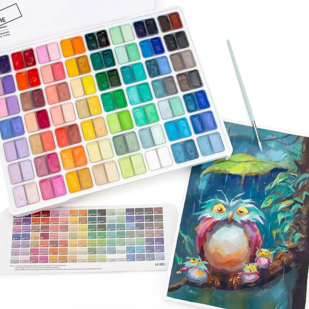 Himi - Set 112 Gouache Potes 12 g White