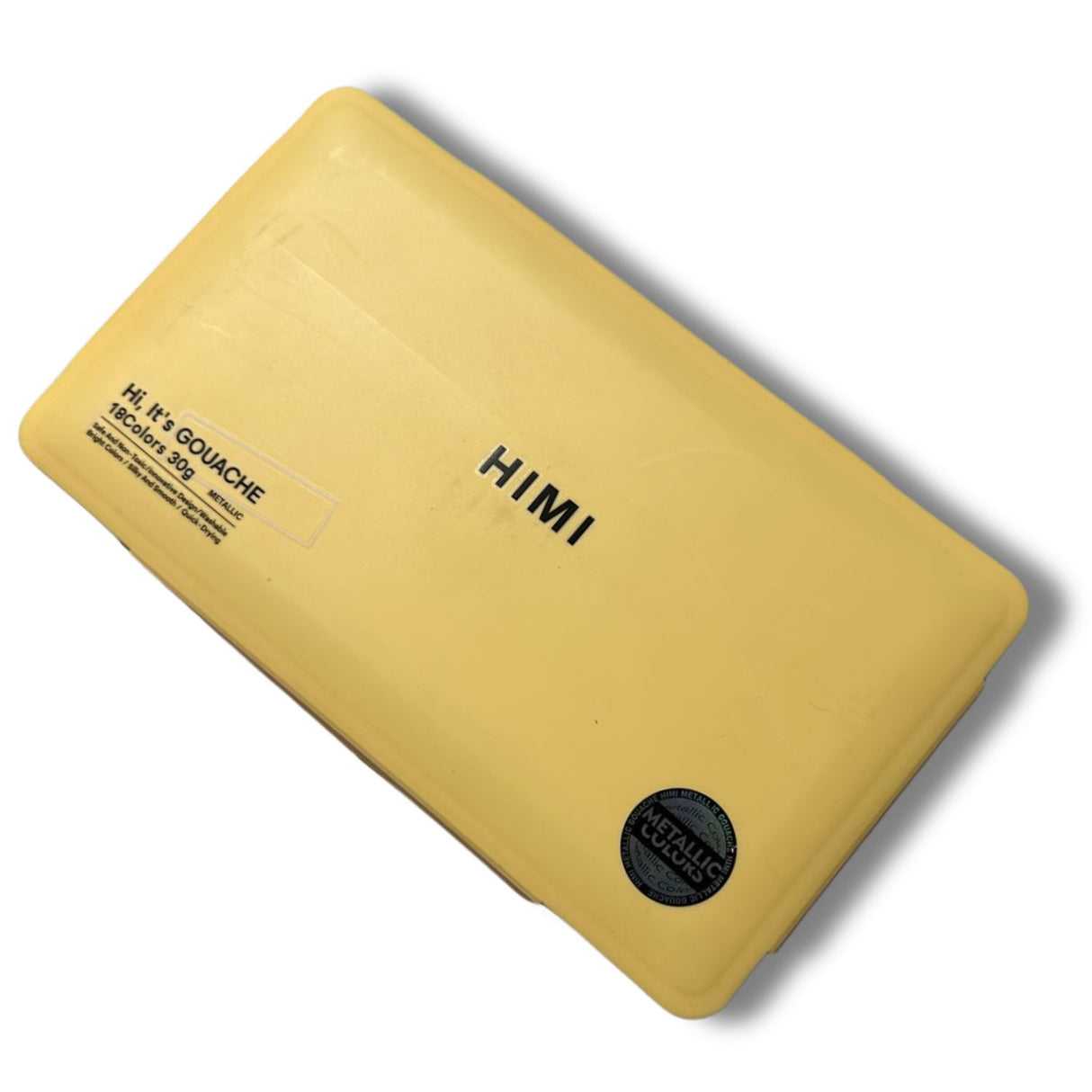Himi - Set 18 Gouache Potes 30 g Estuche Amarillo Colores Metálicos