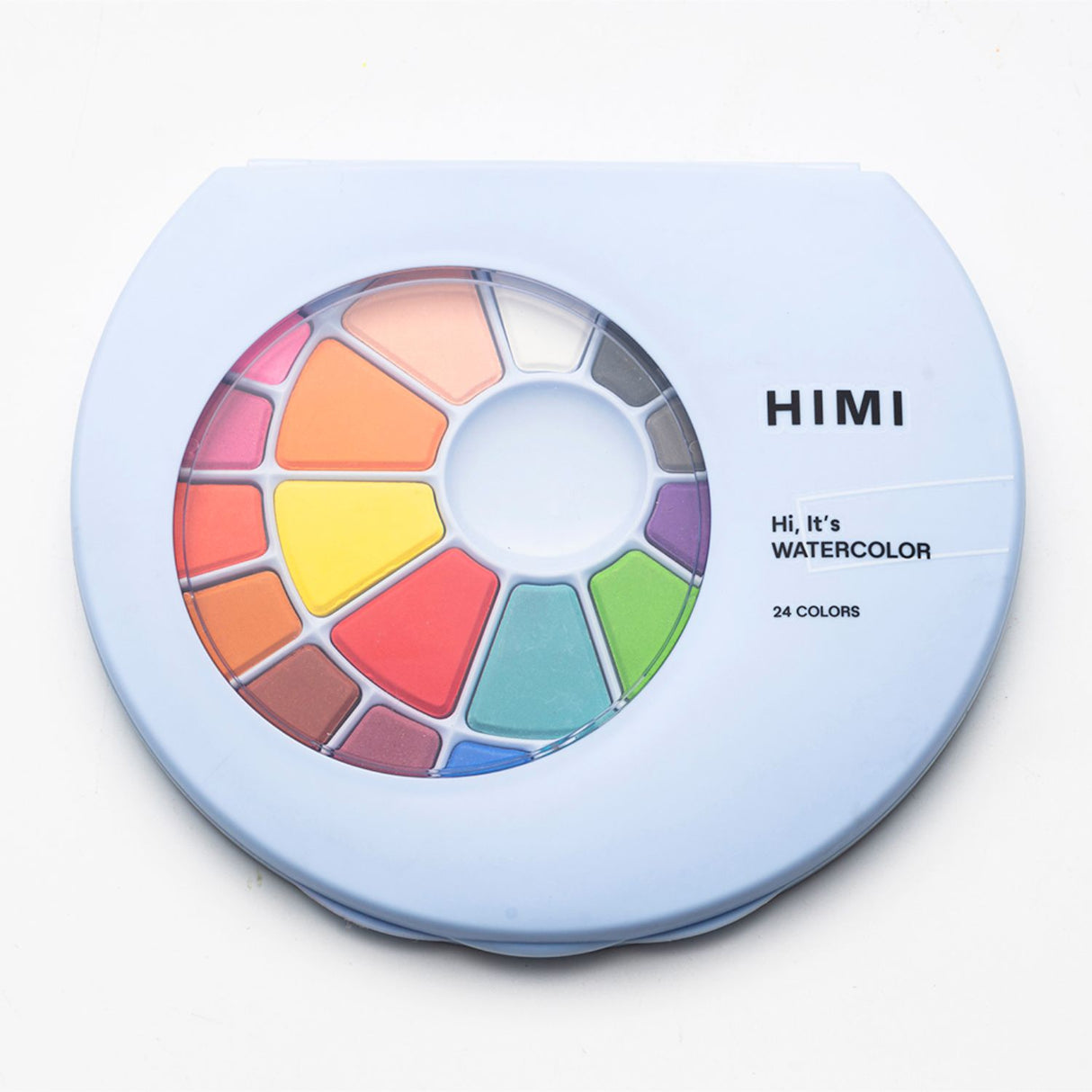 Himi - Set 24 Acuarelas en Pastilla Estuche Celeste