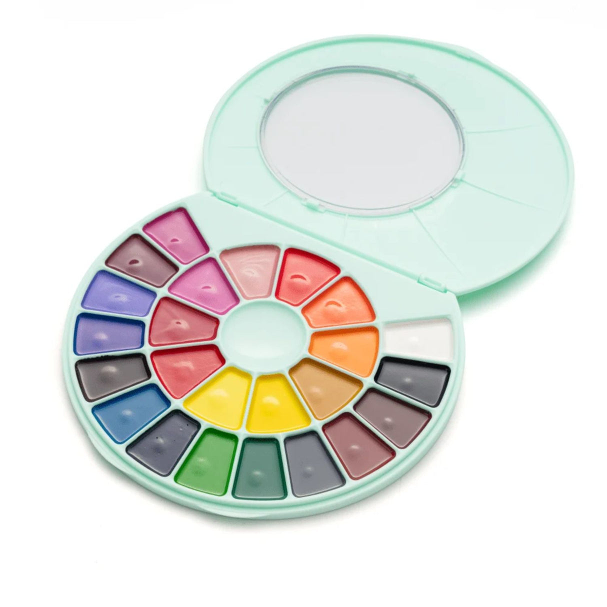 Himi - Set 24 Acuarelas Semi Húmedas en Pastilla Estuche Verde