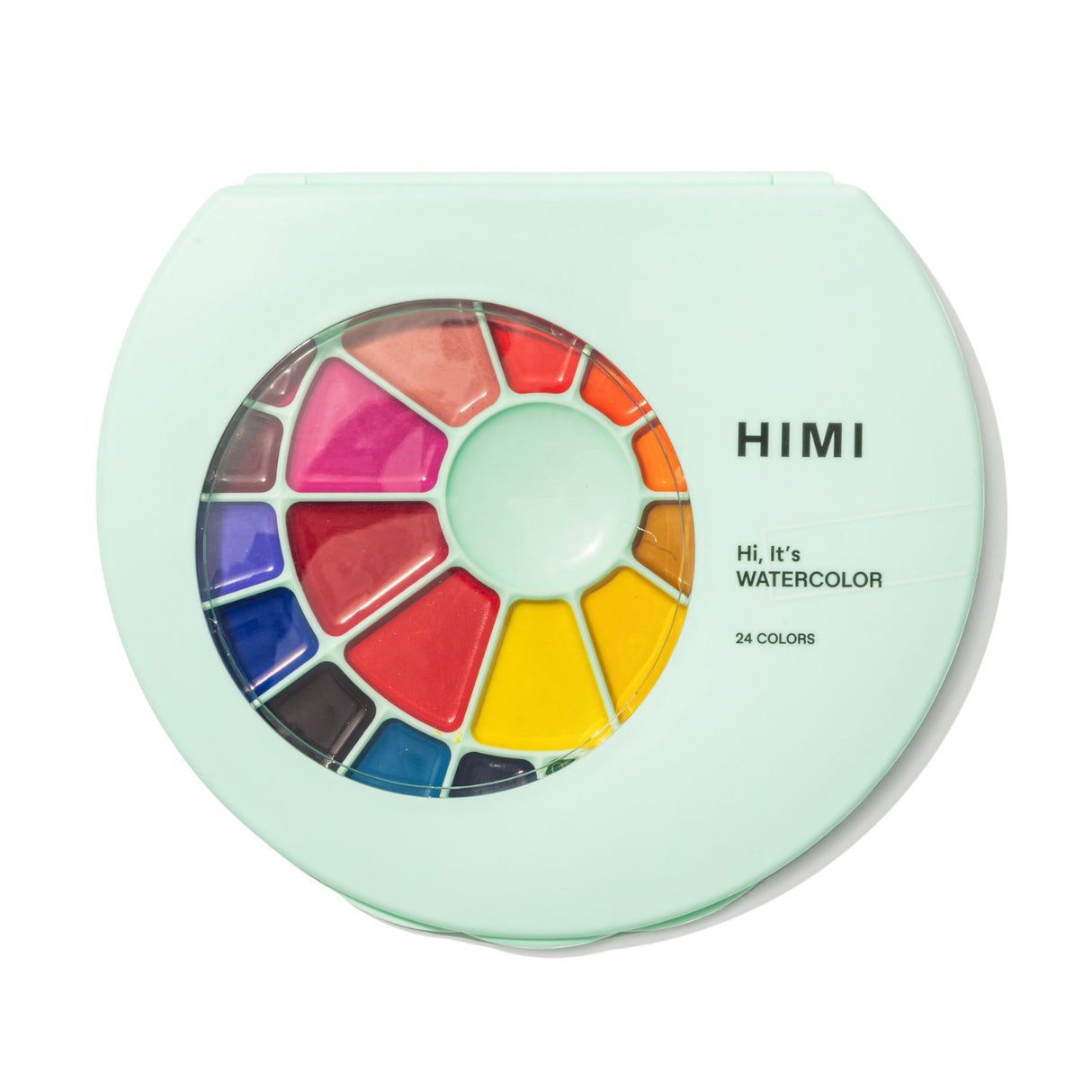 Himi - Set 24 Acuarelas Semi Húmedas en Pastilla Estuche Verde