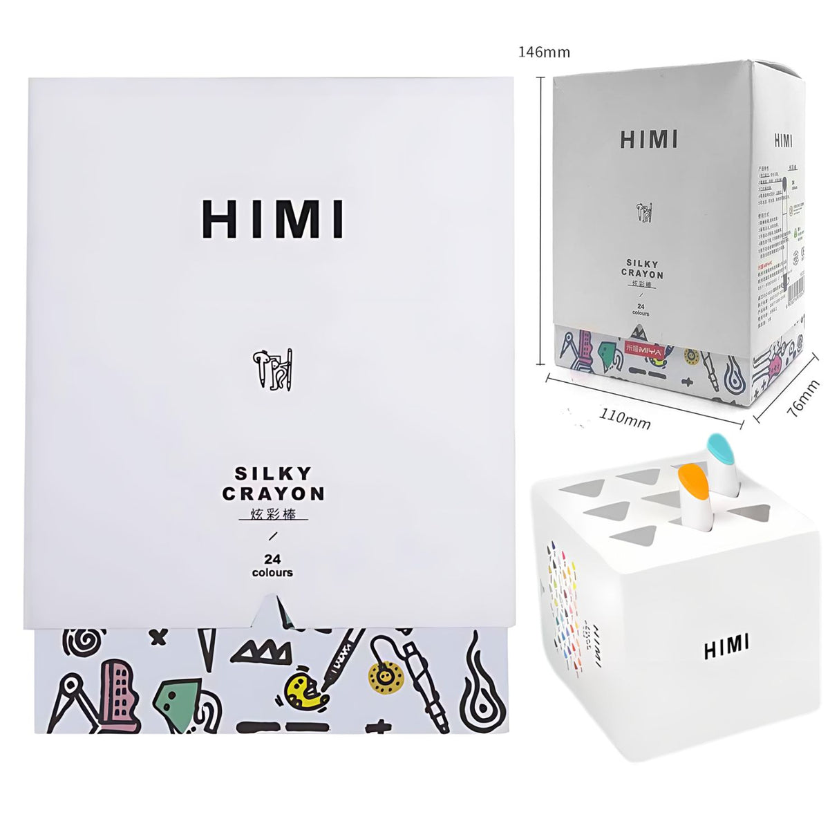 Himi - Set 24 Crayones Silky Crayon