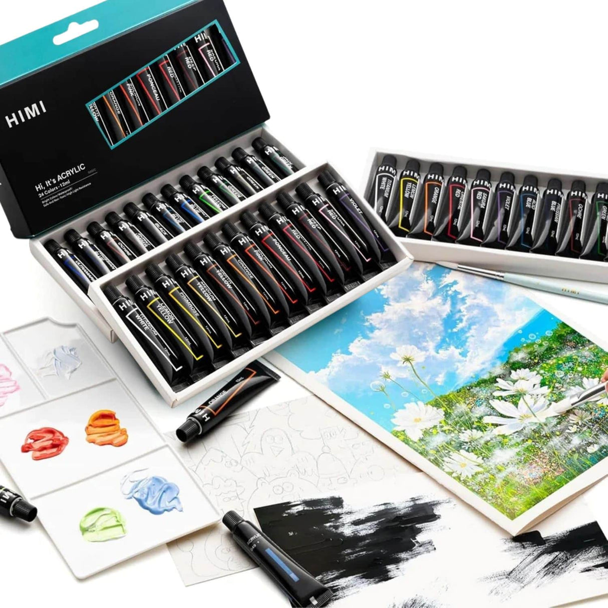 Himi - Set 24 Pinturas Acrílicas 12 ml
