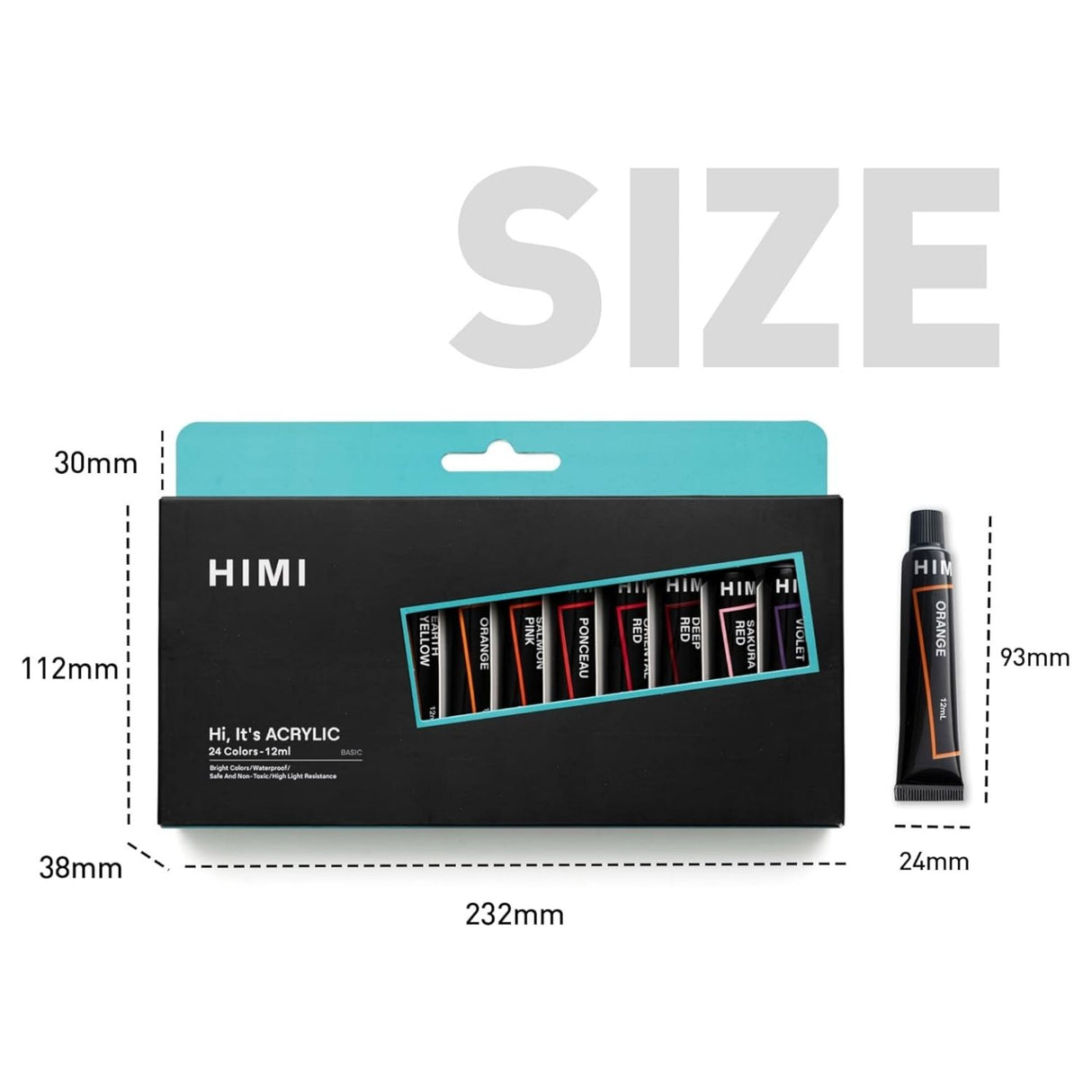 Himi - Set 24 Pinturas Acrílicas 12 ml