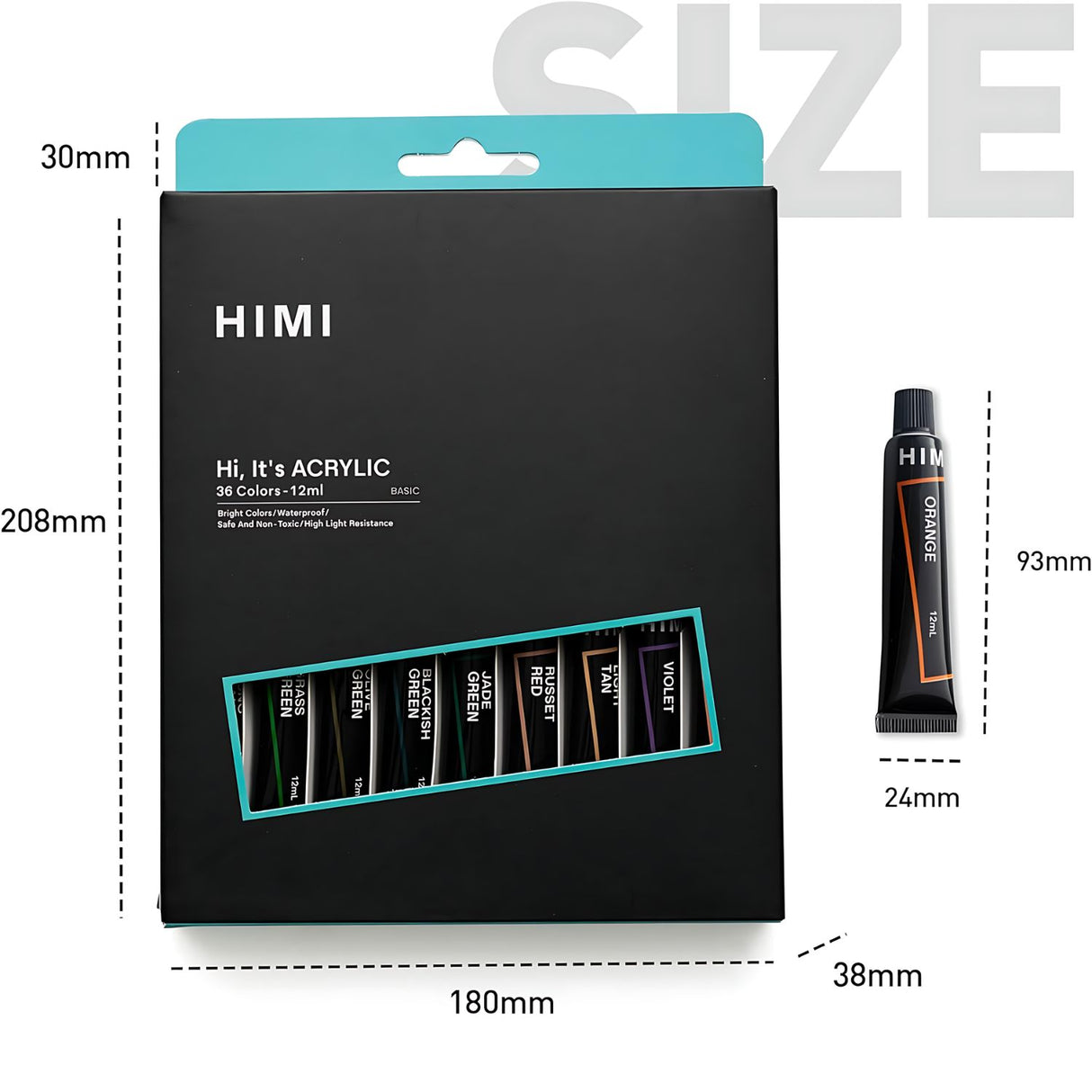 Himi - Set 36 Pinturas Acrílicas 12 ml