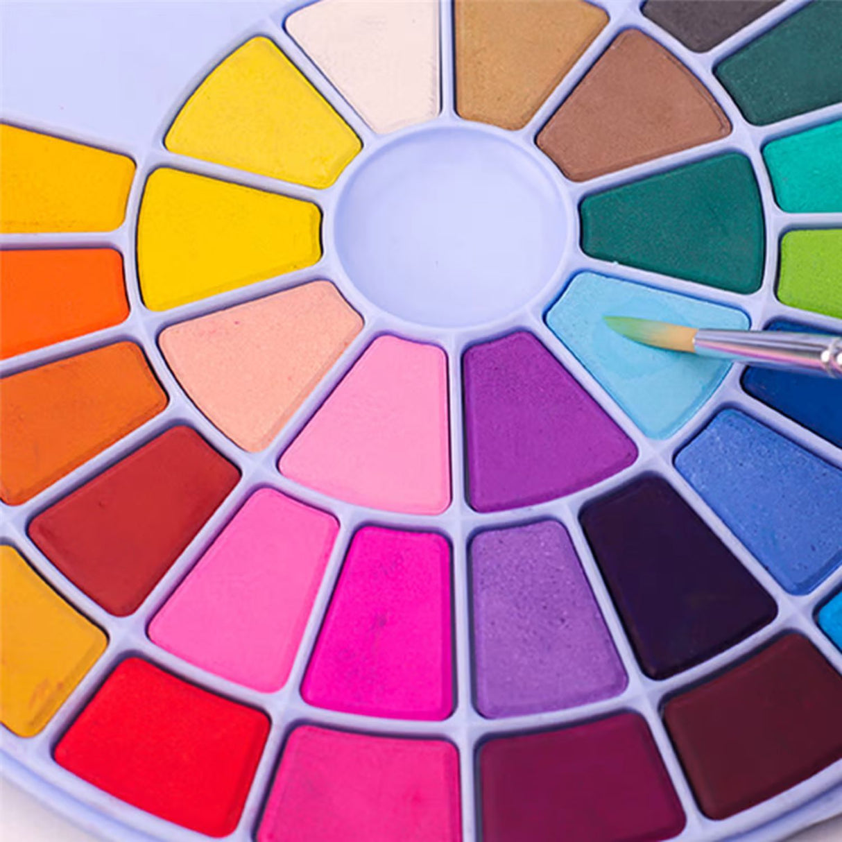 Himi - Set 38 Acuarelas en Pastilla Estuche Celeste