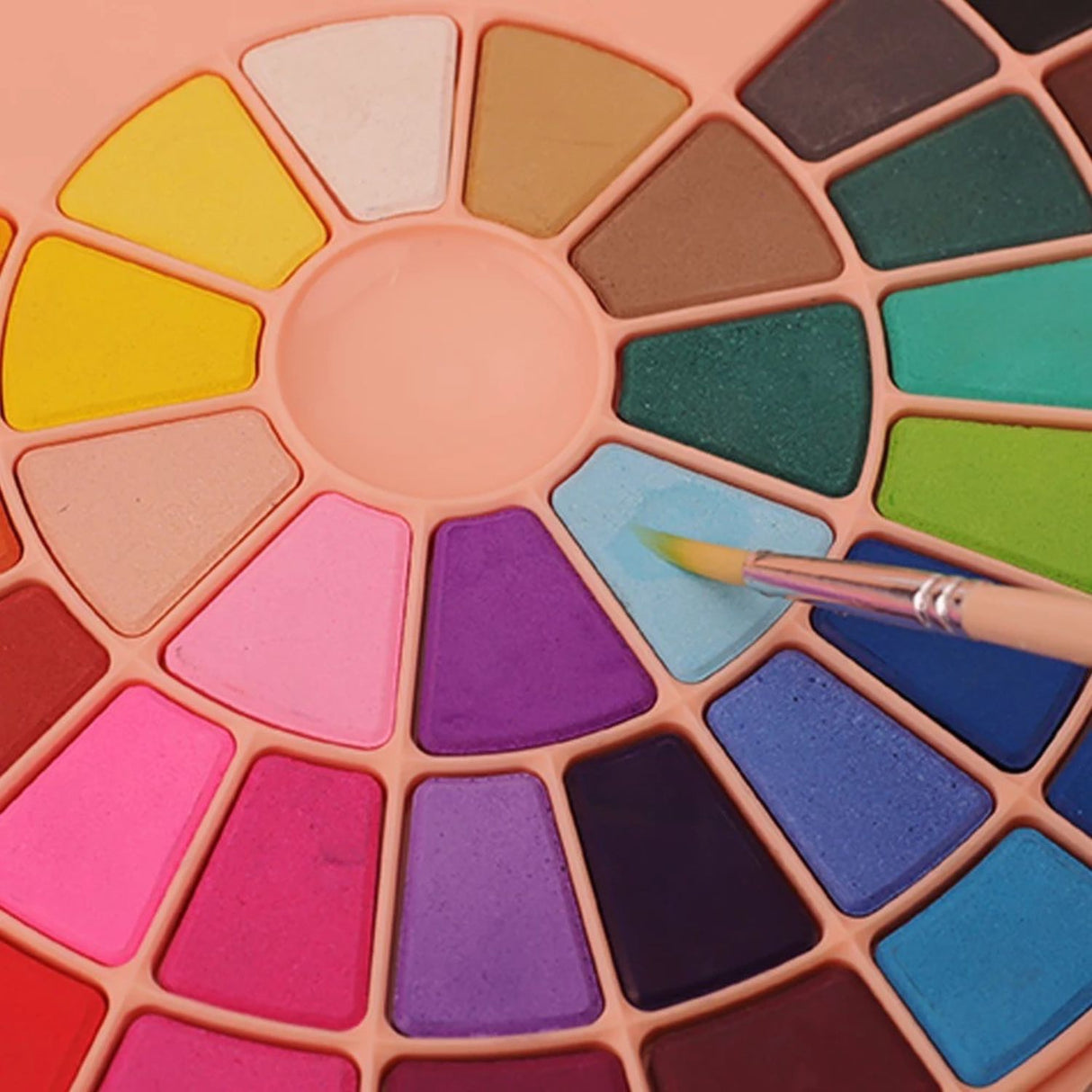 Himi - Set 38 Acuarelas en Pastilla Estuche Rosado