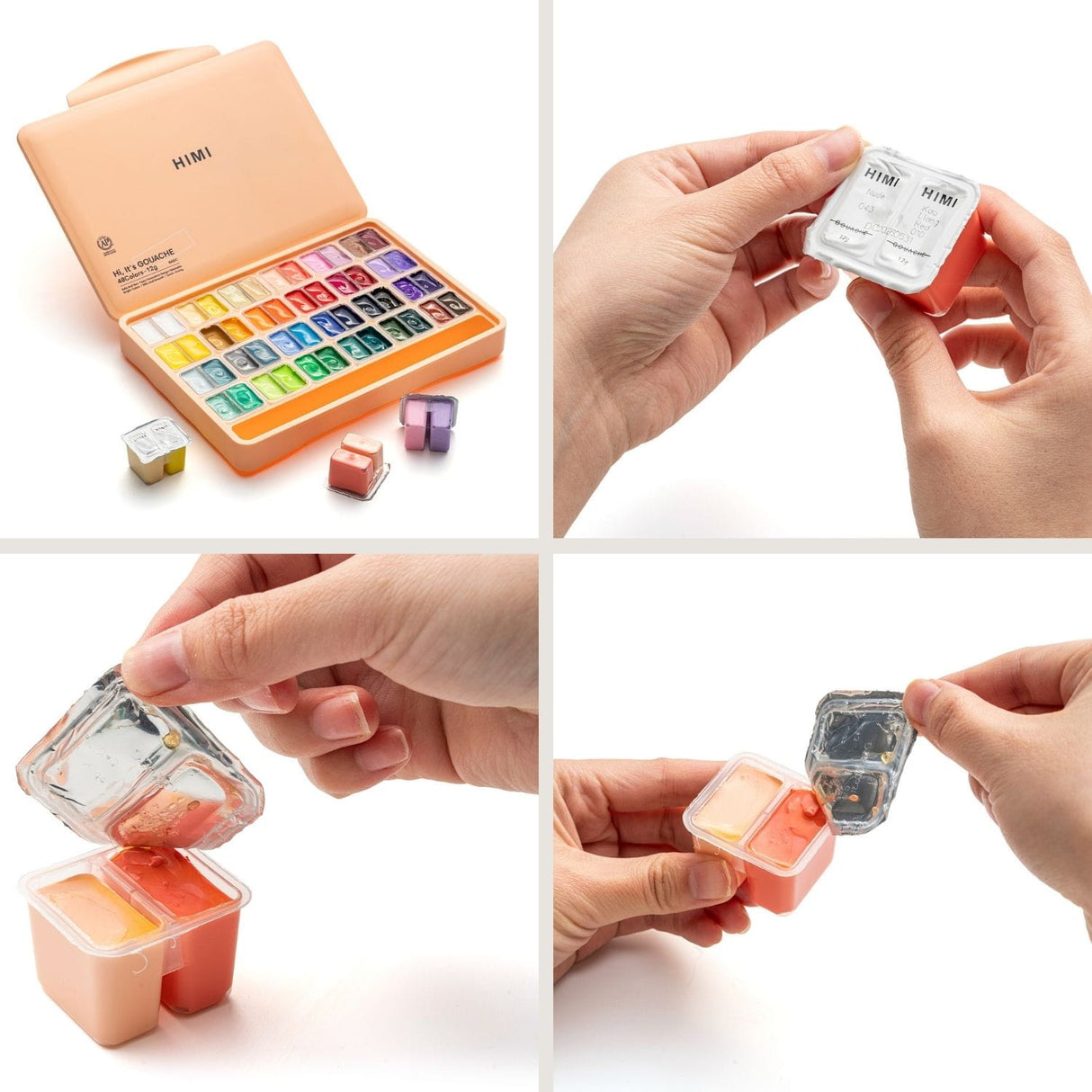 Himi - Set 48 Gouache Potes 12 g Peach Fuzz