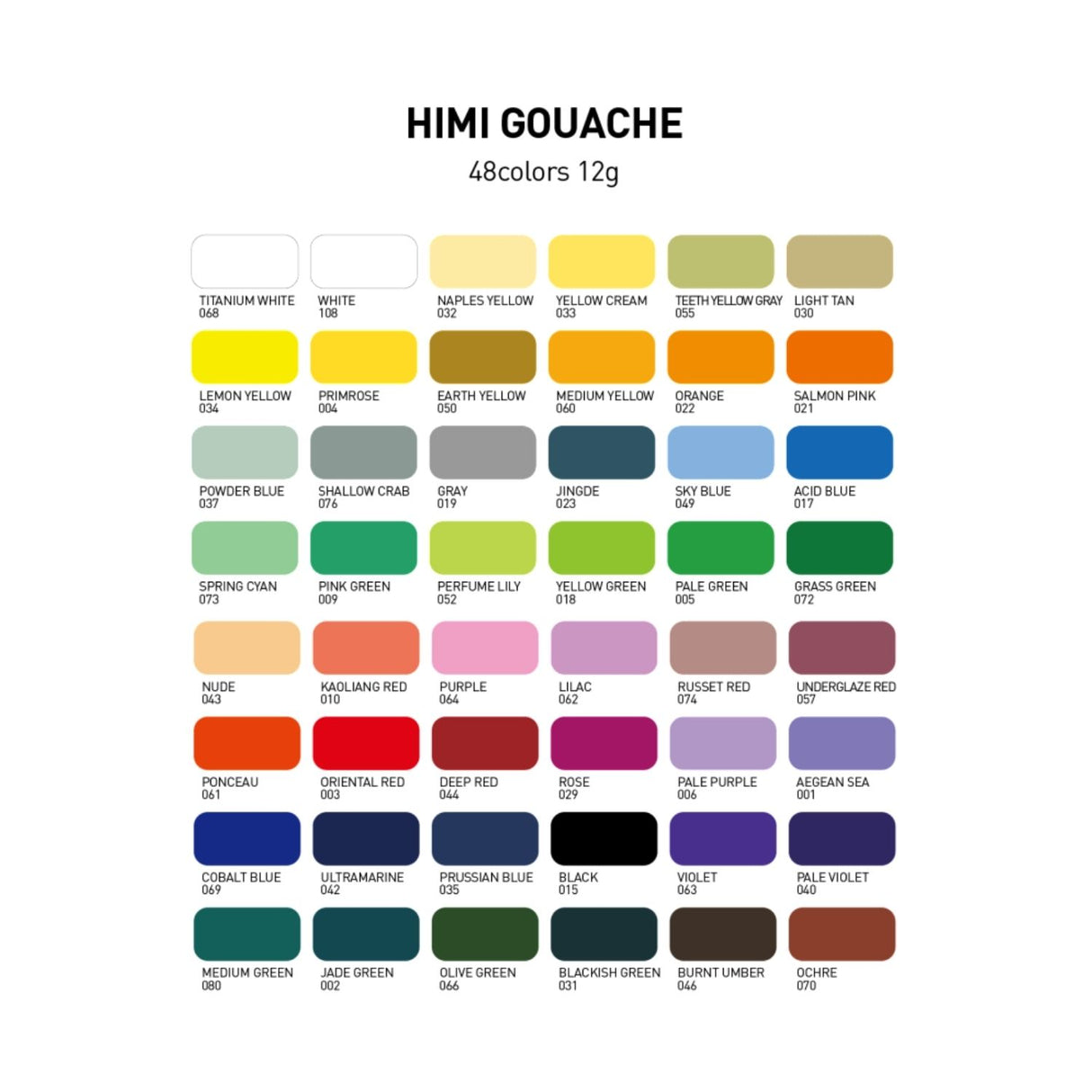 Himi - Set 48 Gouache Potes 12 g Peach Fuzz