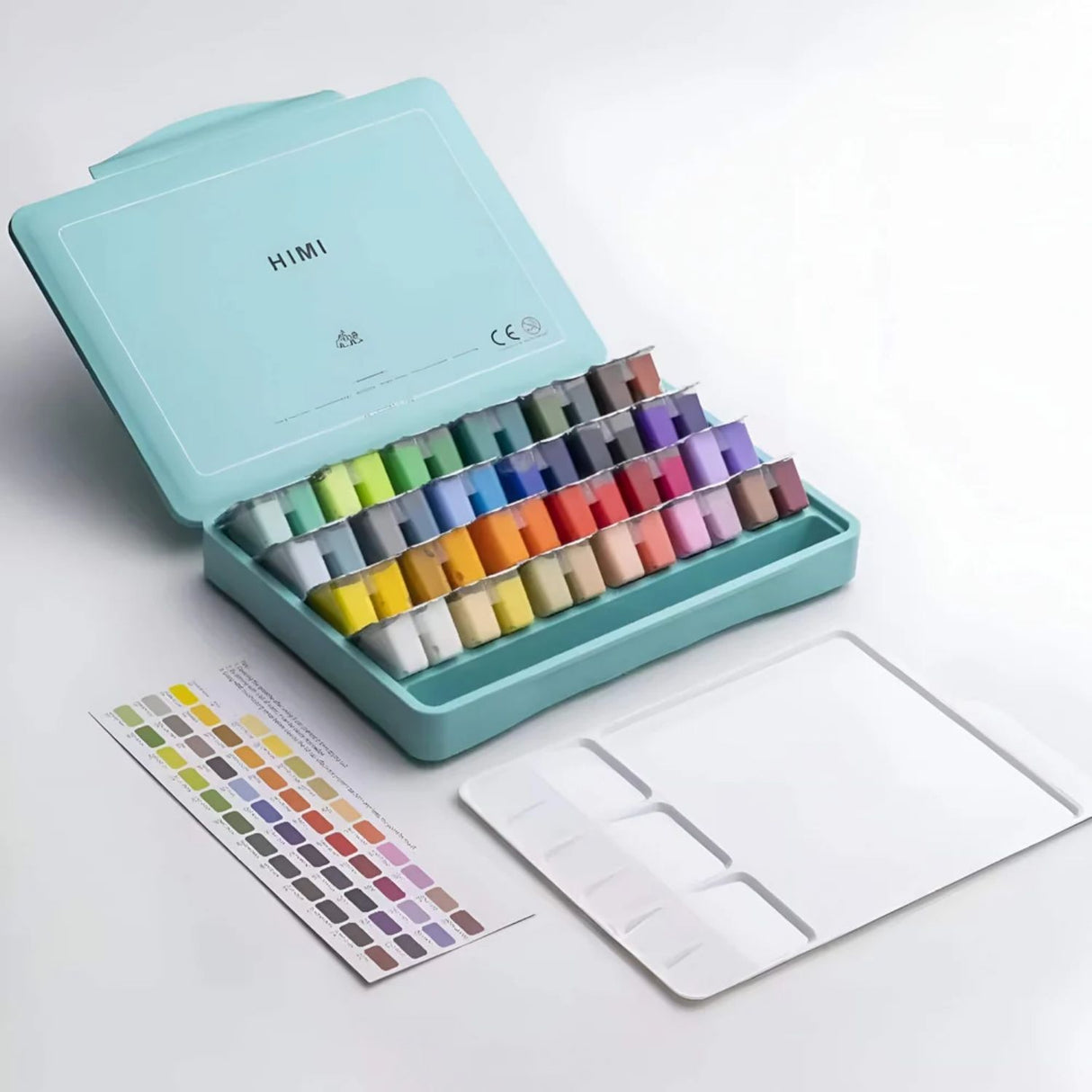 Himi - Set 48 Gouache Potes 12 g Green y Pinceles