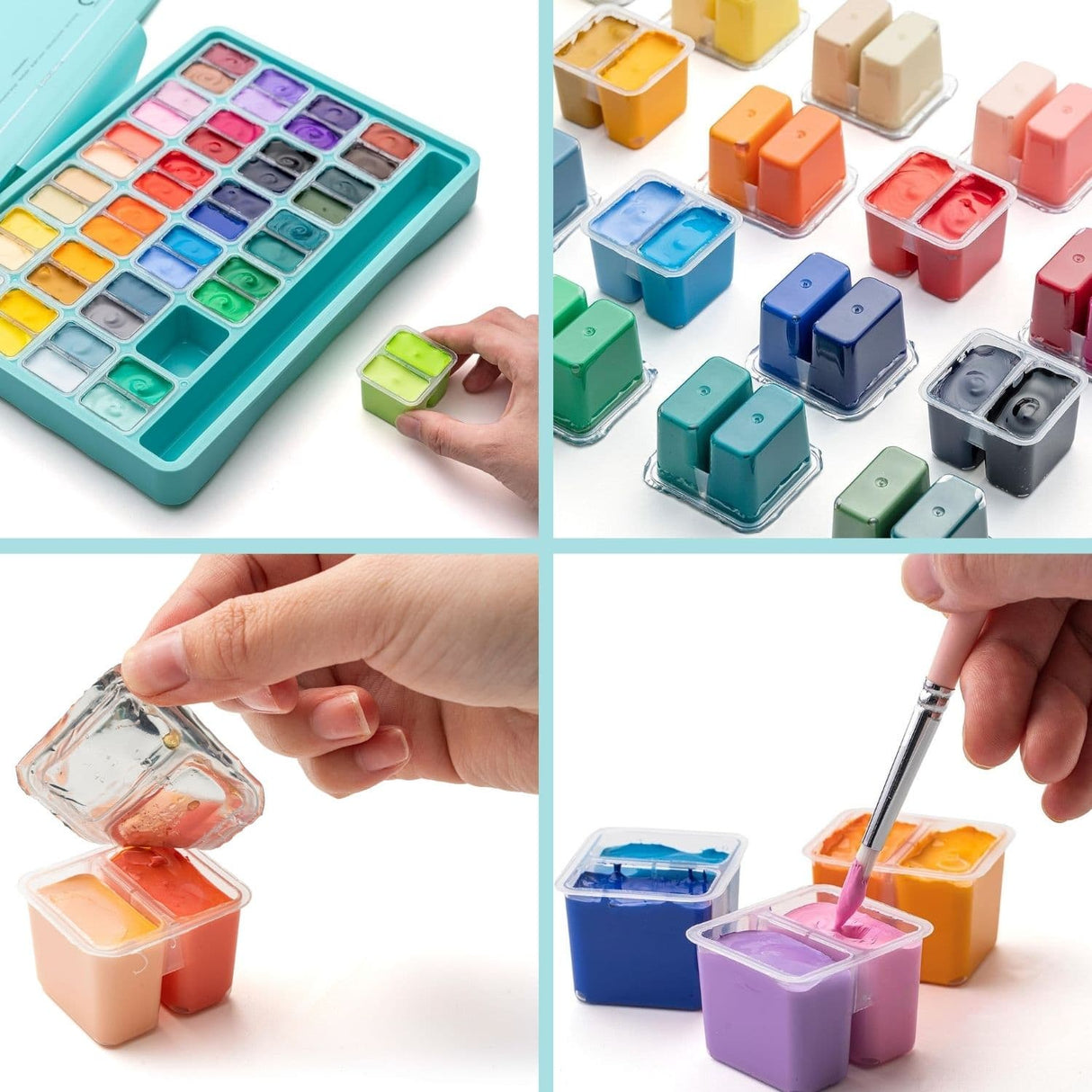 Himi - Set 48 Gouache Potes 12 g Green y Pinceles