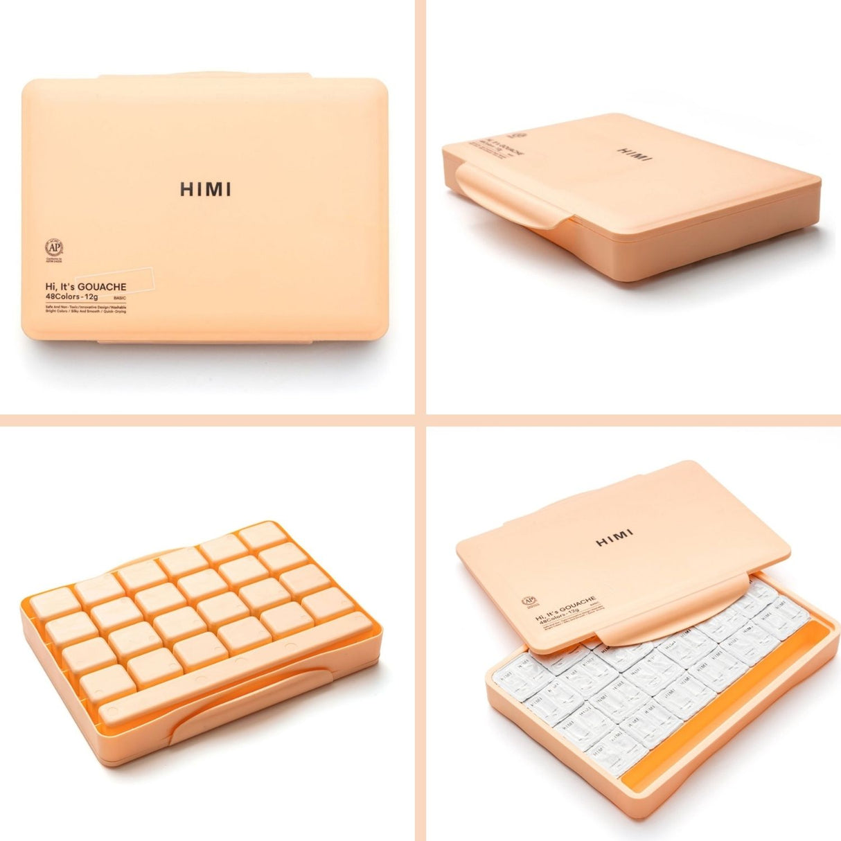 Himi - Set 48 Gouache Potes 12 g y Pinceles Peach Fuzz
