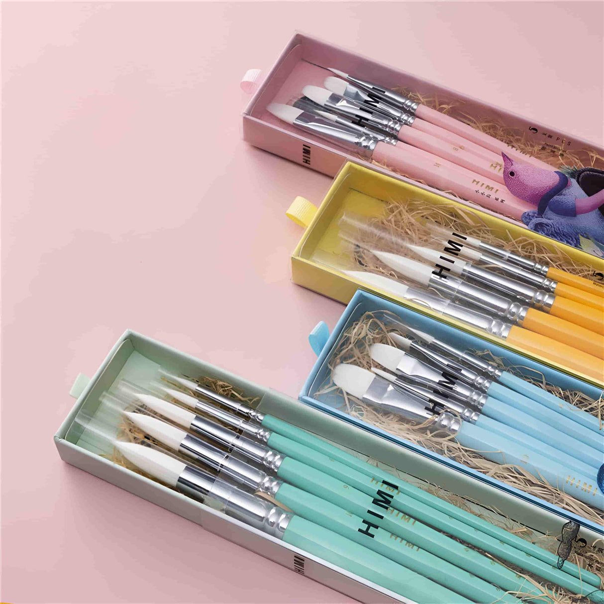 Himi - Set 5 Pinceles para Acuarela Little Bird Green