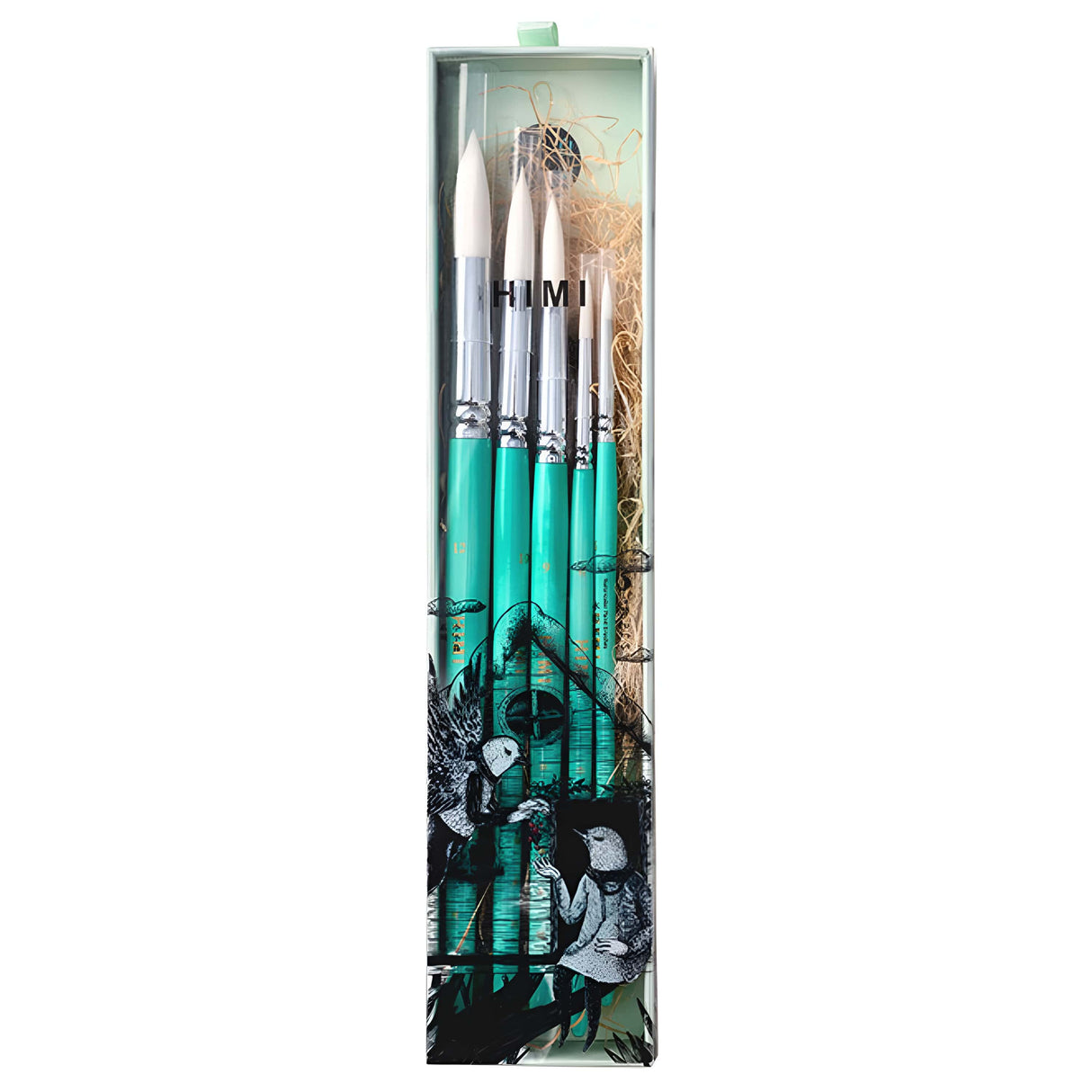 Himi - Set 5 Pinceles para Acuarela Little Bird Green