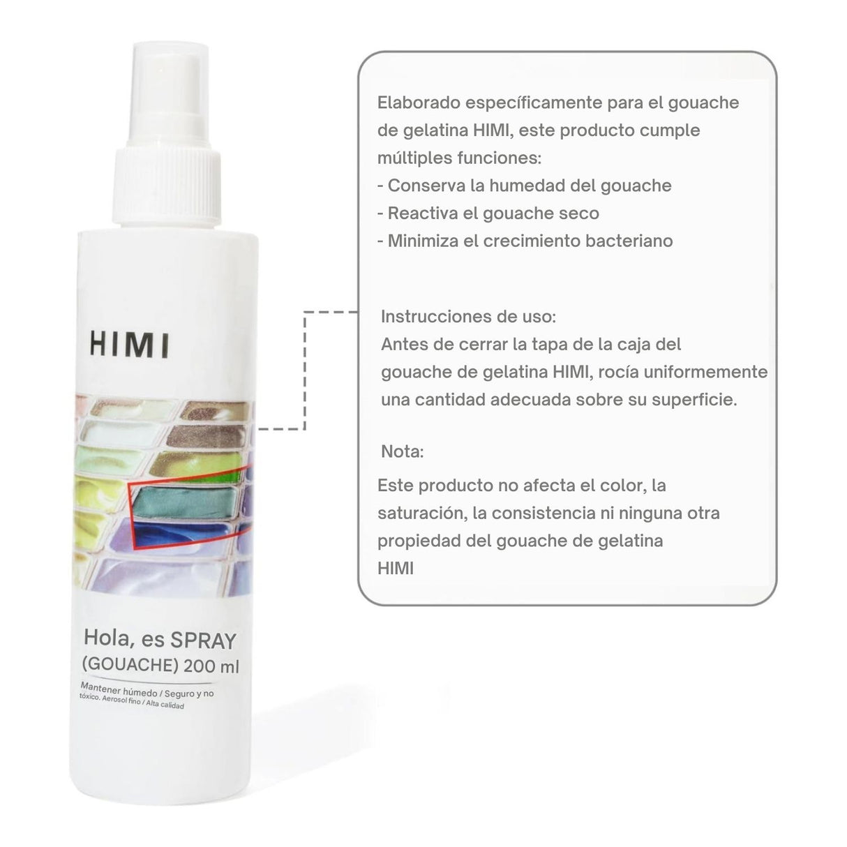 Himi - Spray Protector Antihongos e Hidratador Para Gouache y Acrílicos