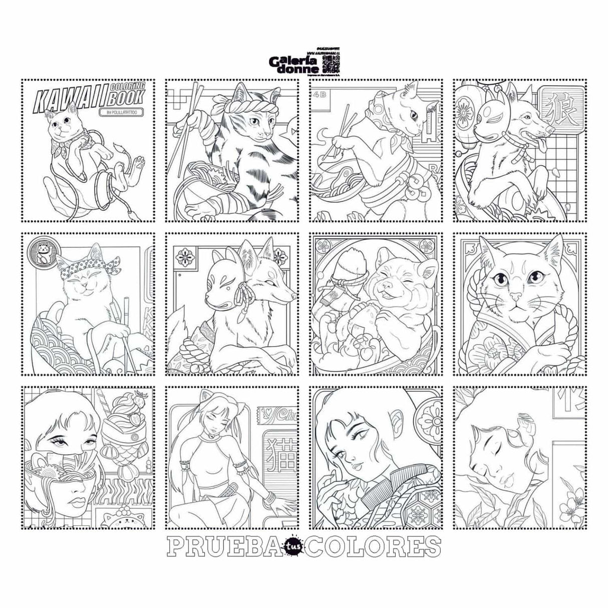 Kawaii Coloring Book - Polillatattoo