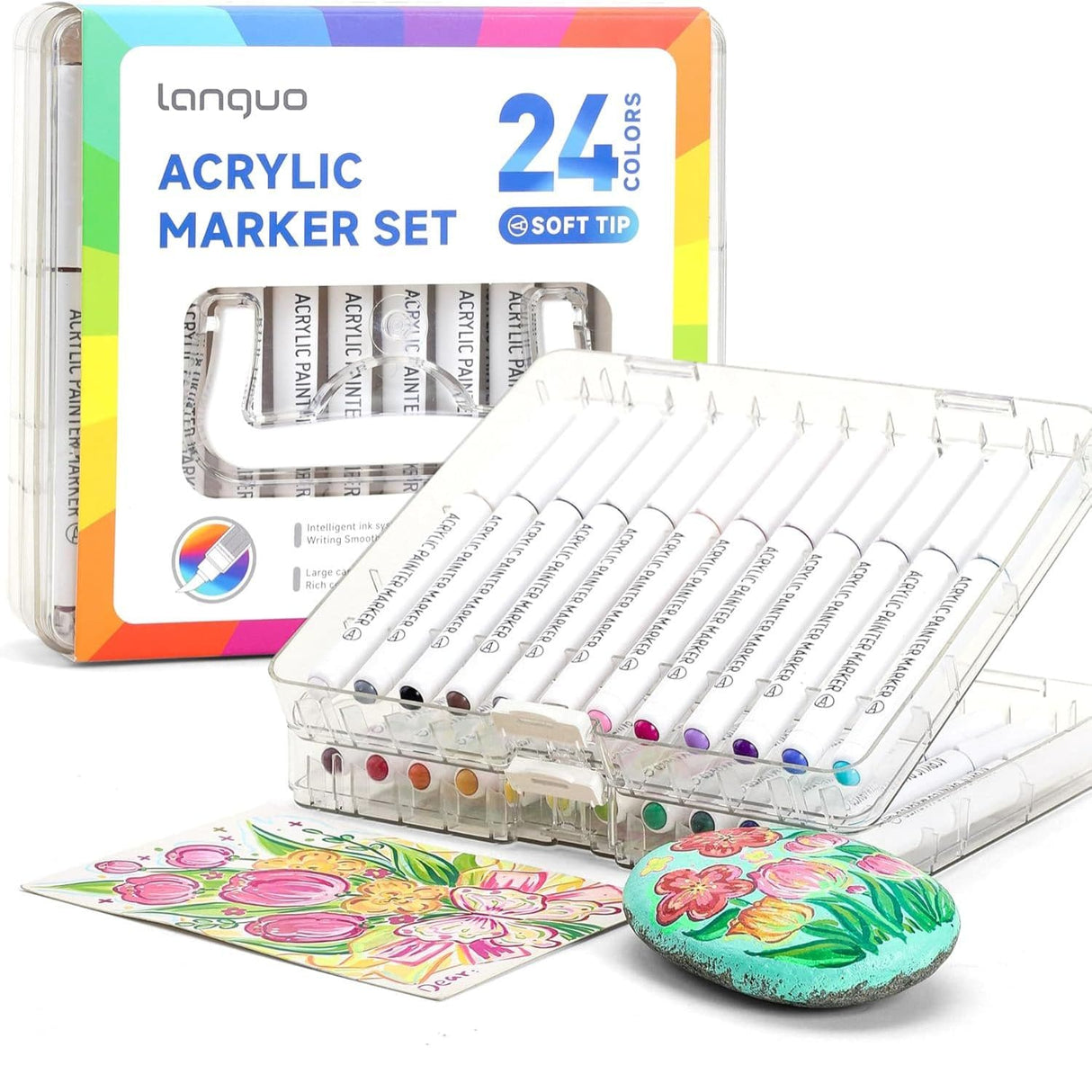 Languo - Set 24 Marcadores Acrílicos Punta Pincel