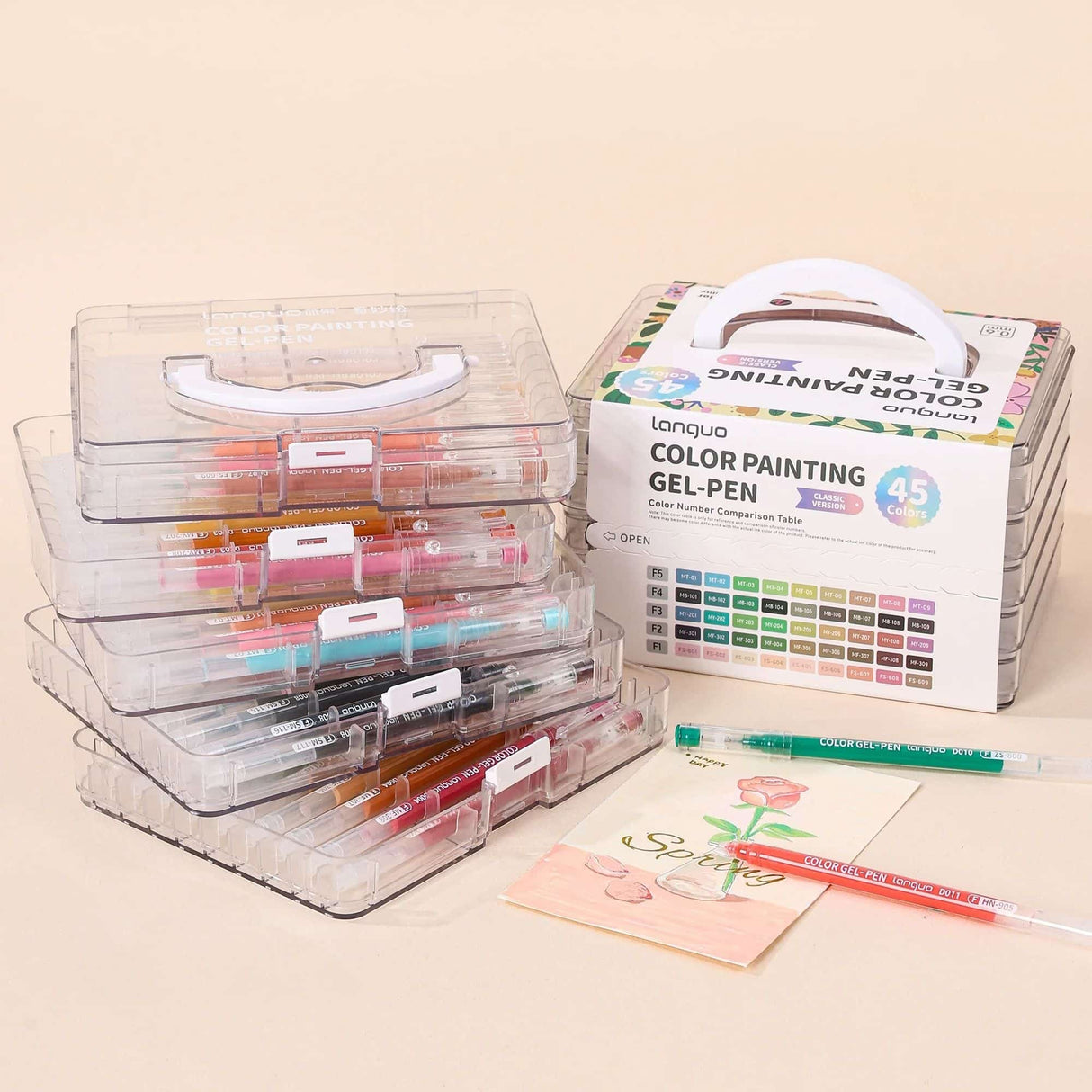 Languo - Set 45 Lápices Gel Color Painting